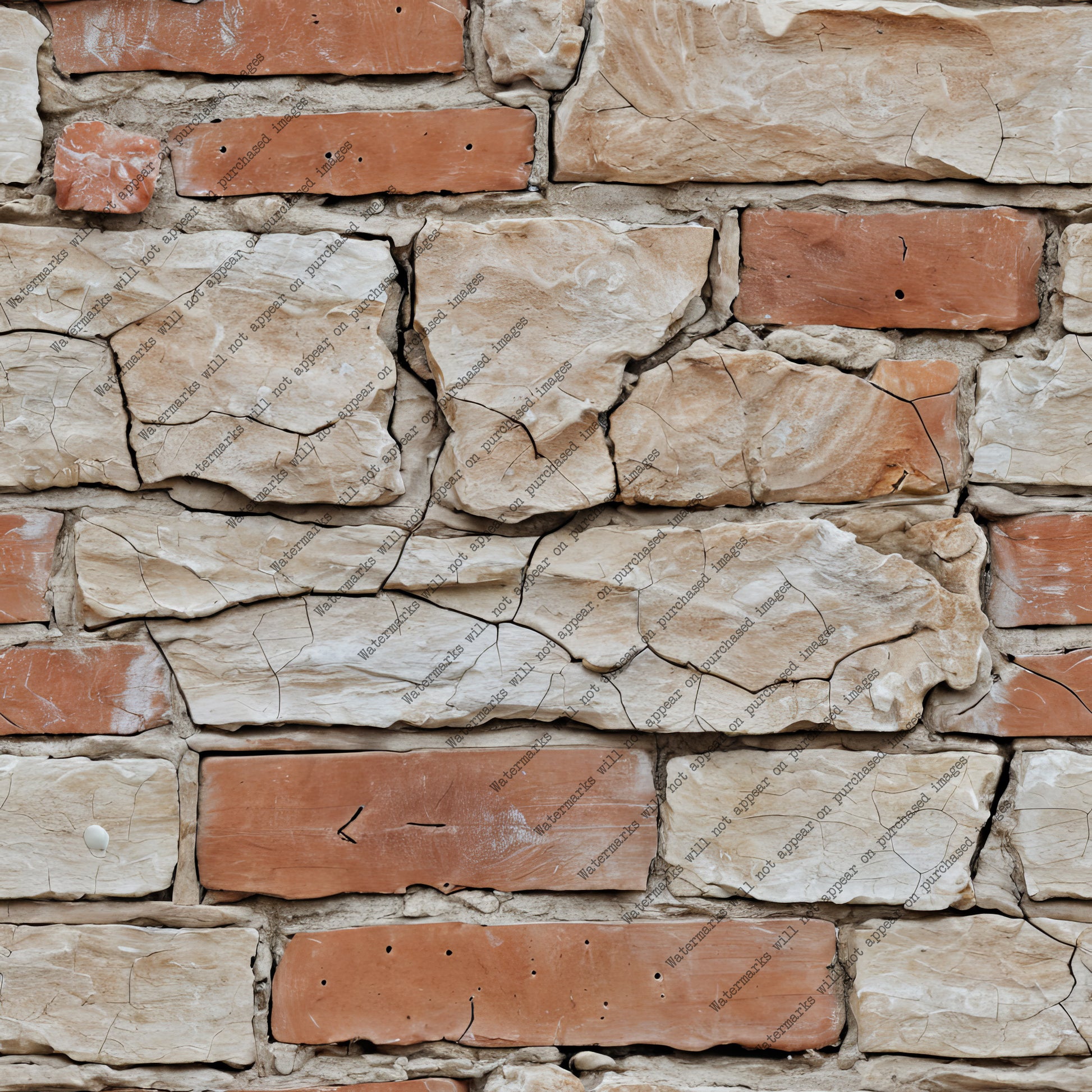 Orange and Beige Brick pack, seamless pattern / tiles / texture 2048*2048 pixels, 300dpi, PNG 10 images - ArtRemade