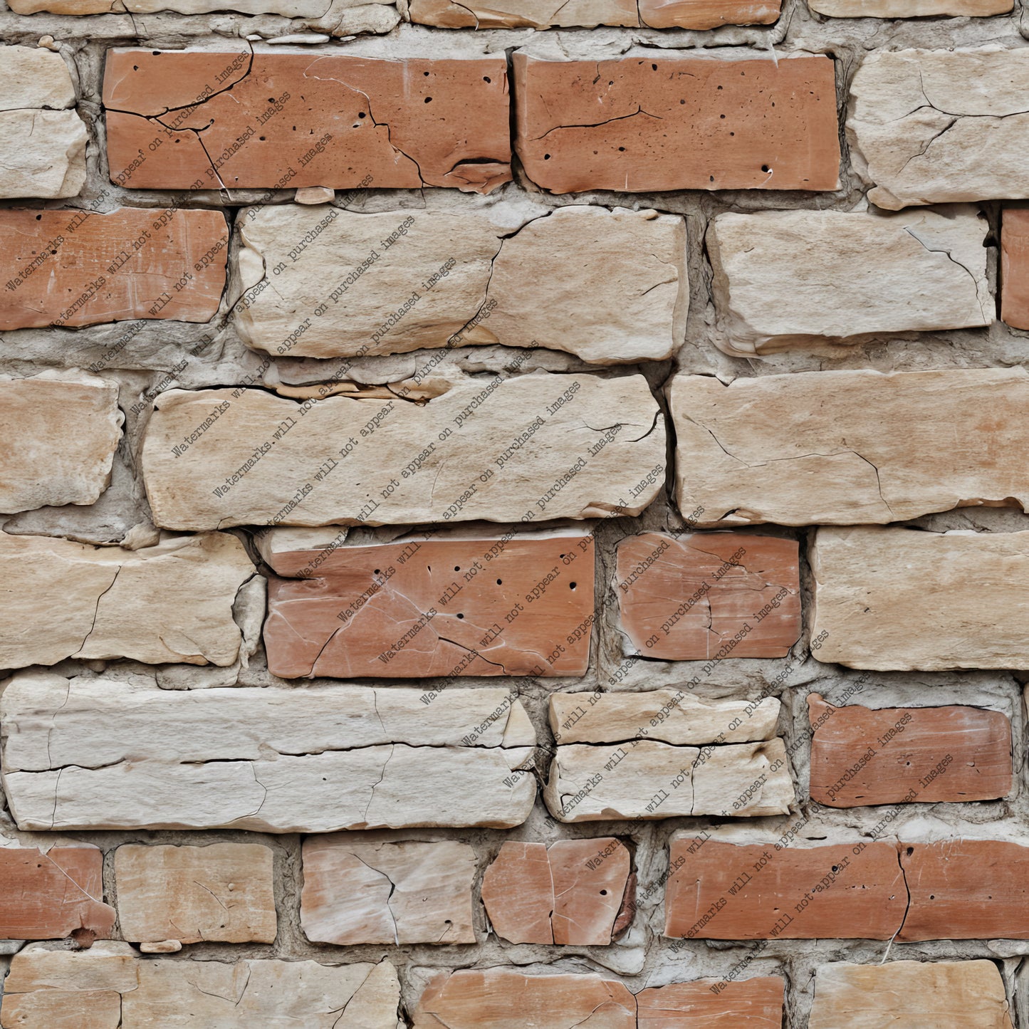 Orange and Beige Brick pack, seamless pattern / tiles / texture 2048*2048 pixels, 300dpi, PNG 10 images - ArtRemade