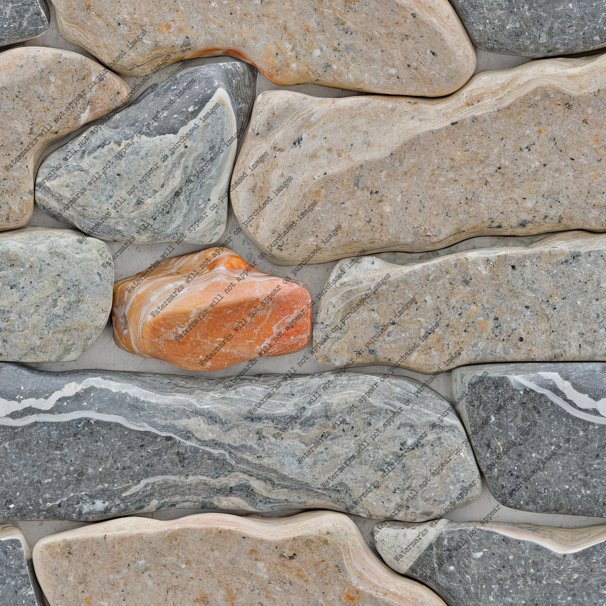 River Rock Wall pack, seamless pattern / tiles / texture 2048*2048 pixels, 300dpi, PNG 10 images - ArtRemade