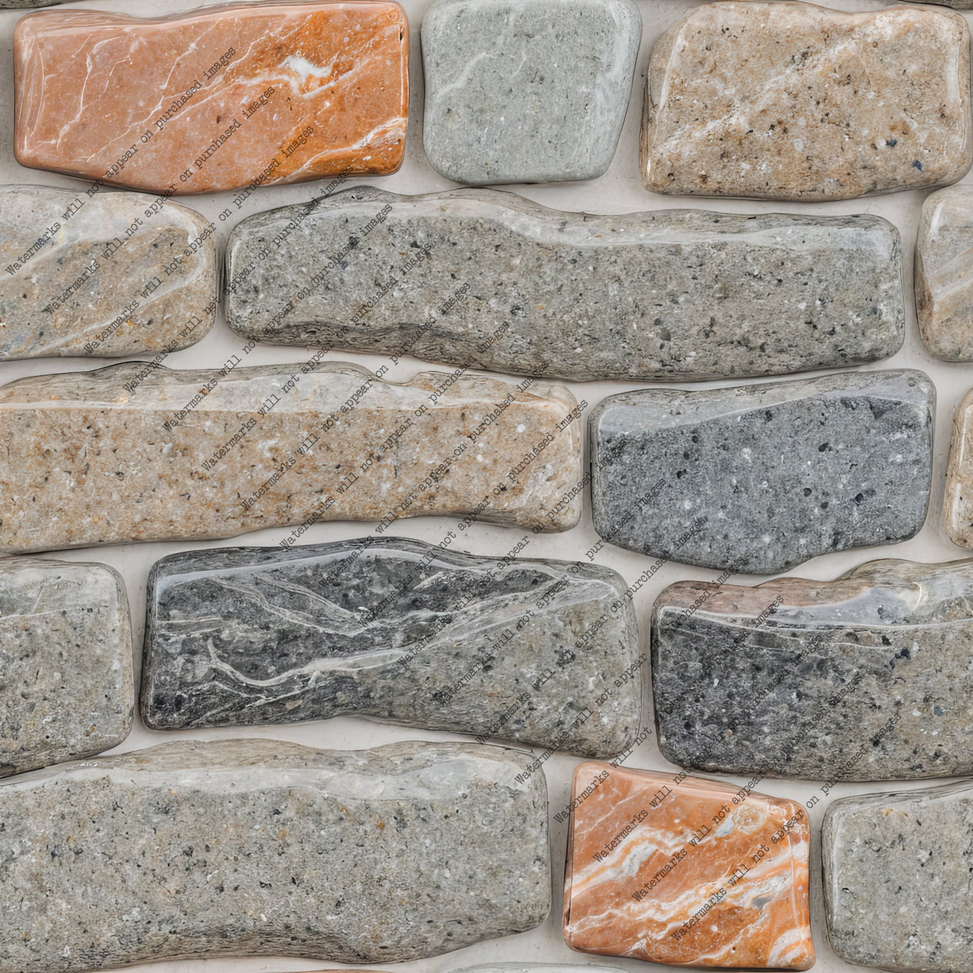 River Rock Wall pack, seamless pattern / tiles / texture 2048*2048 pixels, 300dpi, PNG 10 images - ArtRemade