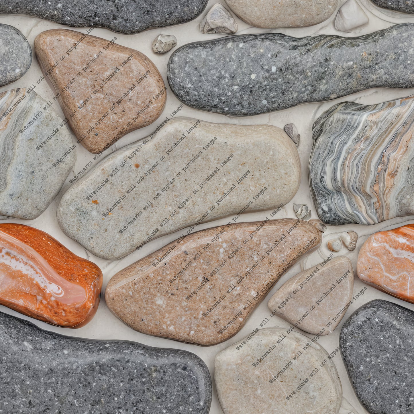 River Rock Wall pack, seamless pattern / tiles / texture 2048*2048 pixels, 300dpi, PNG 10 images - ArtRemade