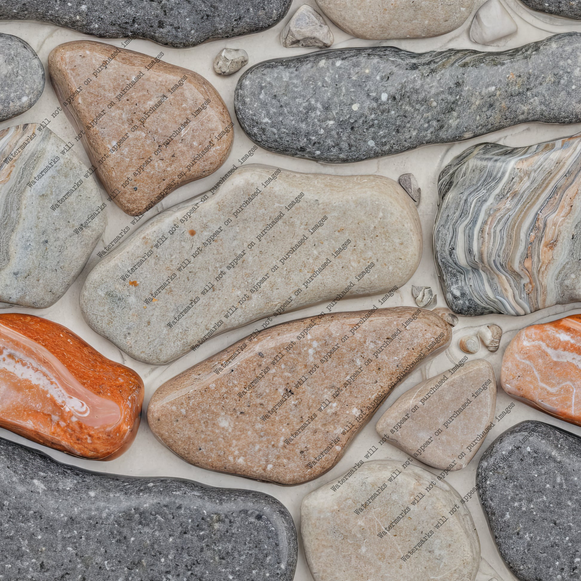 River Rock Wall pack, seamless pattern / tiles / texture 2048*2048 pixels, 300dpi, PNG 10 images - ArtRemade