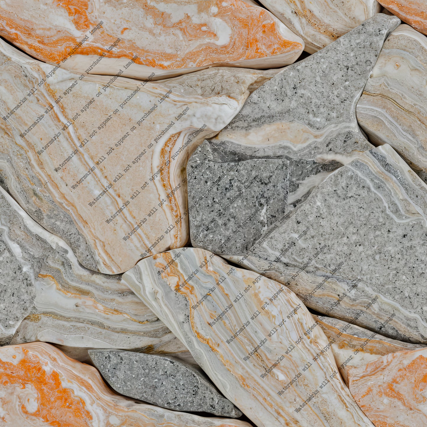 River Rock Wall pack, seamless pattern / tiles / texture 2048*2048 pixels, 300dpi, PNG 10 images - ArtRemade