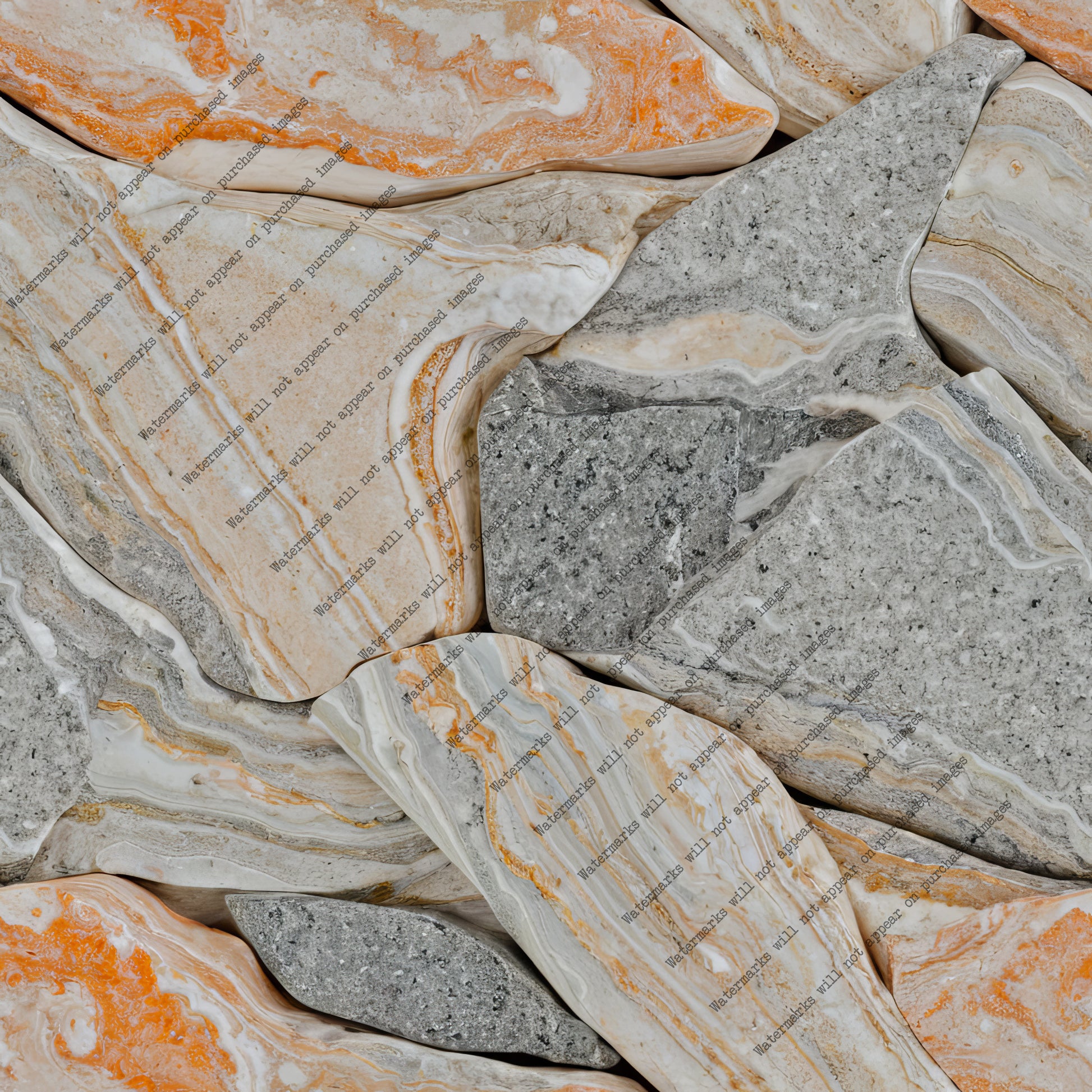 River Rock Wall pack, seamless pattern / tiles / texture 2048*2048 pixels, 300dpi, PNG 10 images - ArtRemade