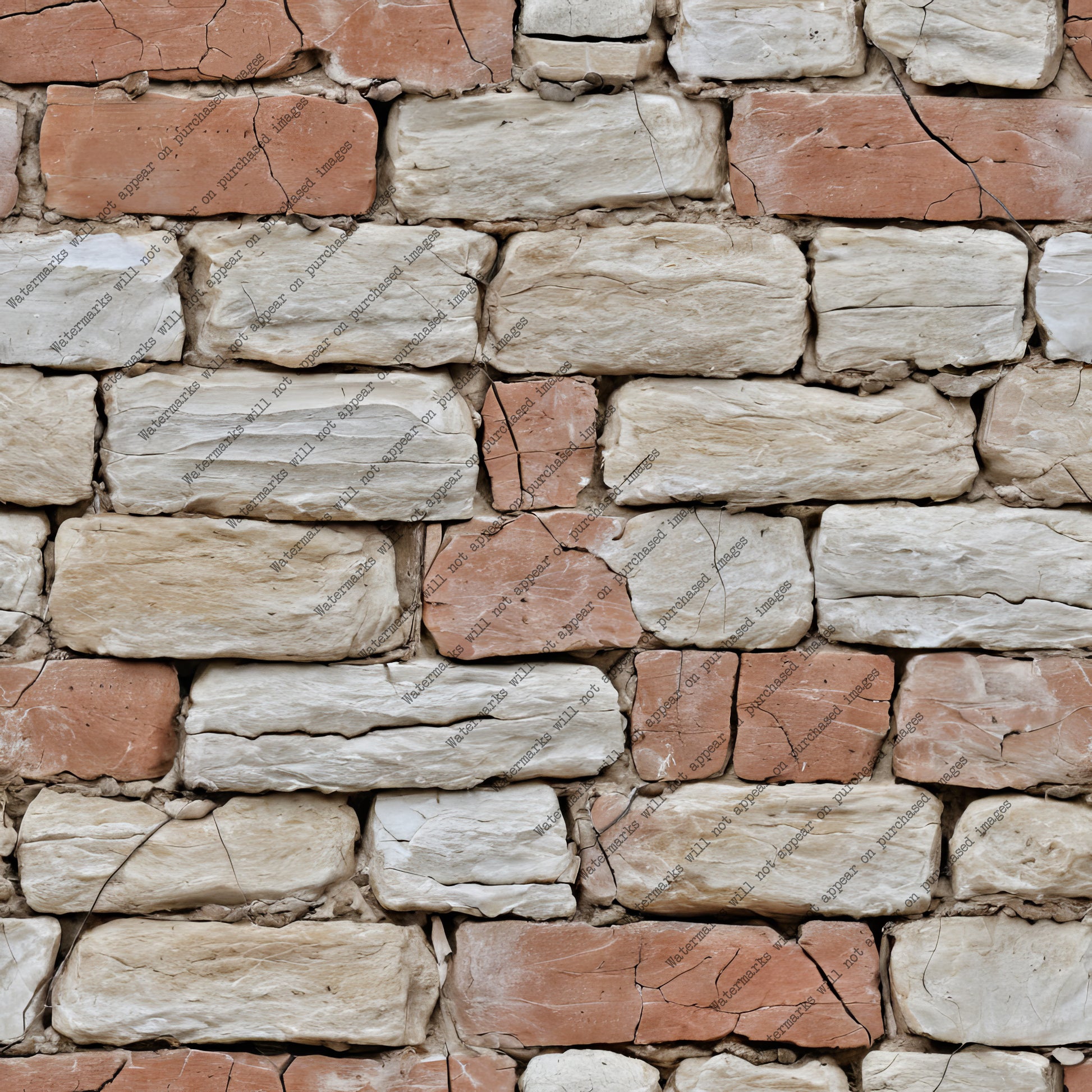 Beige and Orange Brick Wall pack, seamless pattern / tiles / texture 2048*2048 pixels, 300dpi, PNG 10 images - ArtRemade