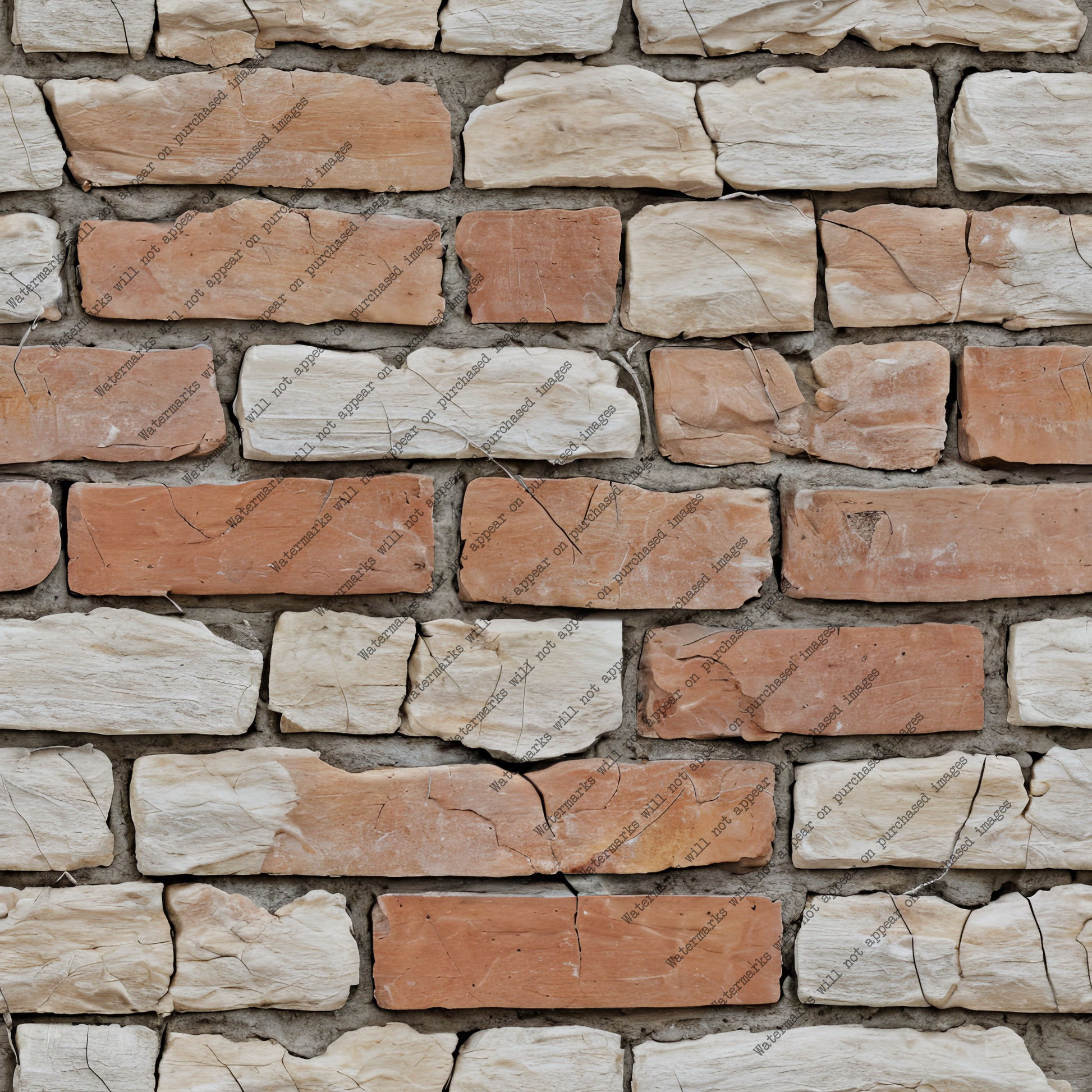 Beige and Orange Brick Wall pack, seamless pattern / tiles / texture 2048*2048 pixels, 300dpi, PNG 10 images - ArtRemade