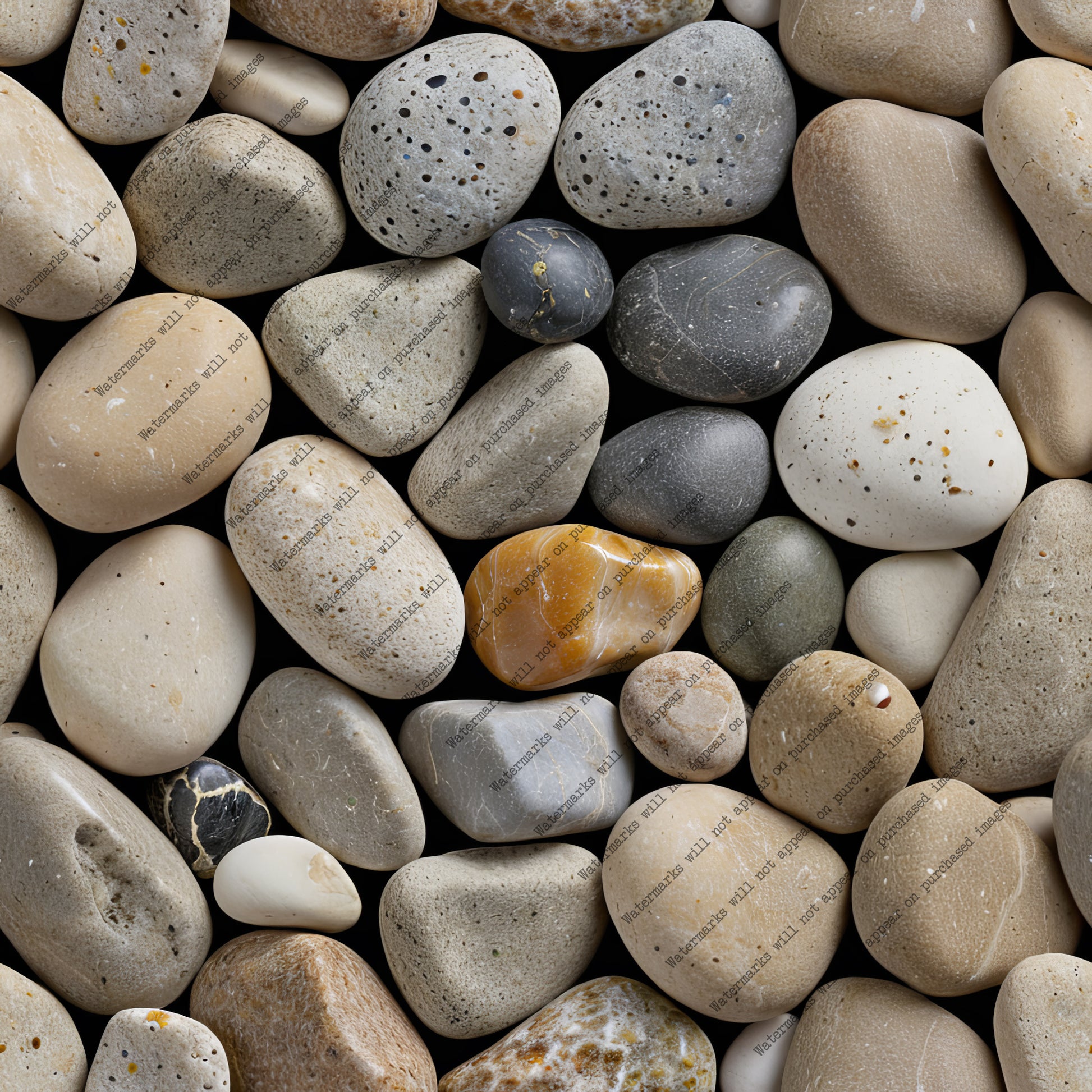 River Pebble pack, seamless pattern / tiles / texture 2048*2048 pixels, 300dpi, PNG 10 images - ArtRemade