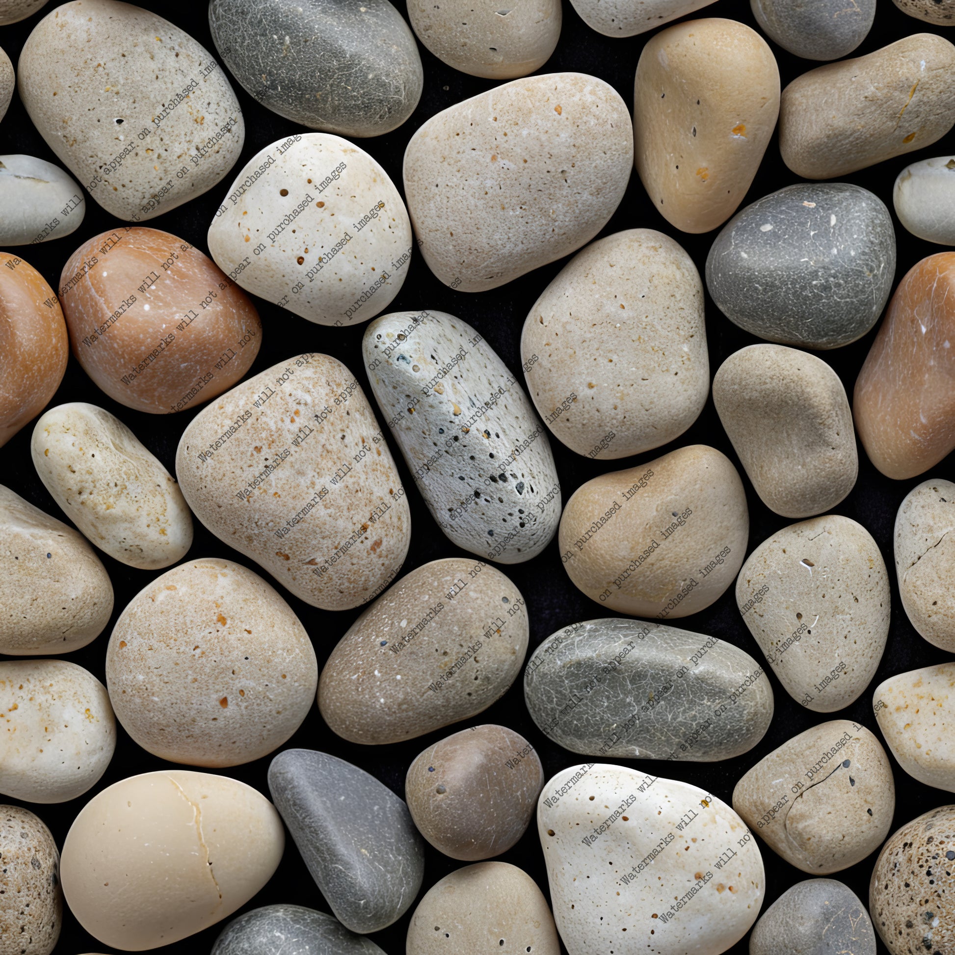 River Pebble pack, seamless pattern / tiles / texture 2048*2048 pixels, 300dpi, PNG 10 images - ArtRemade