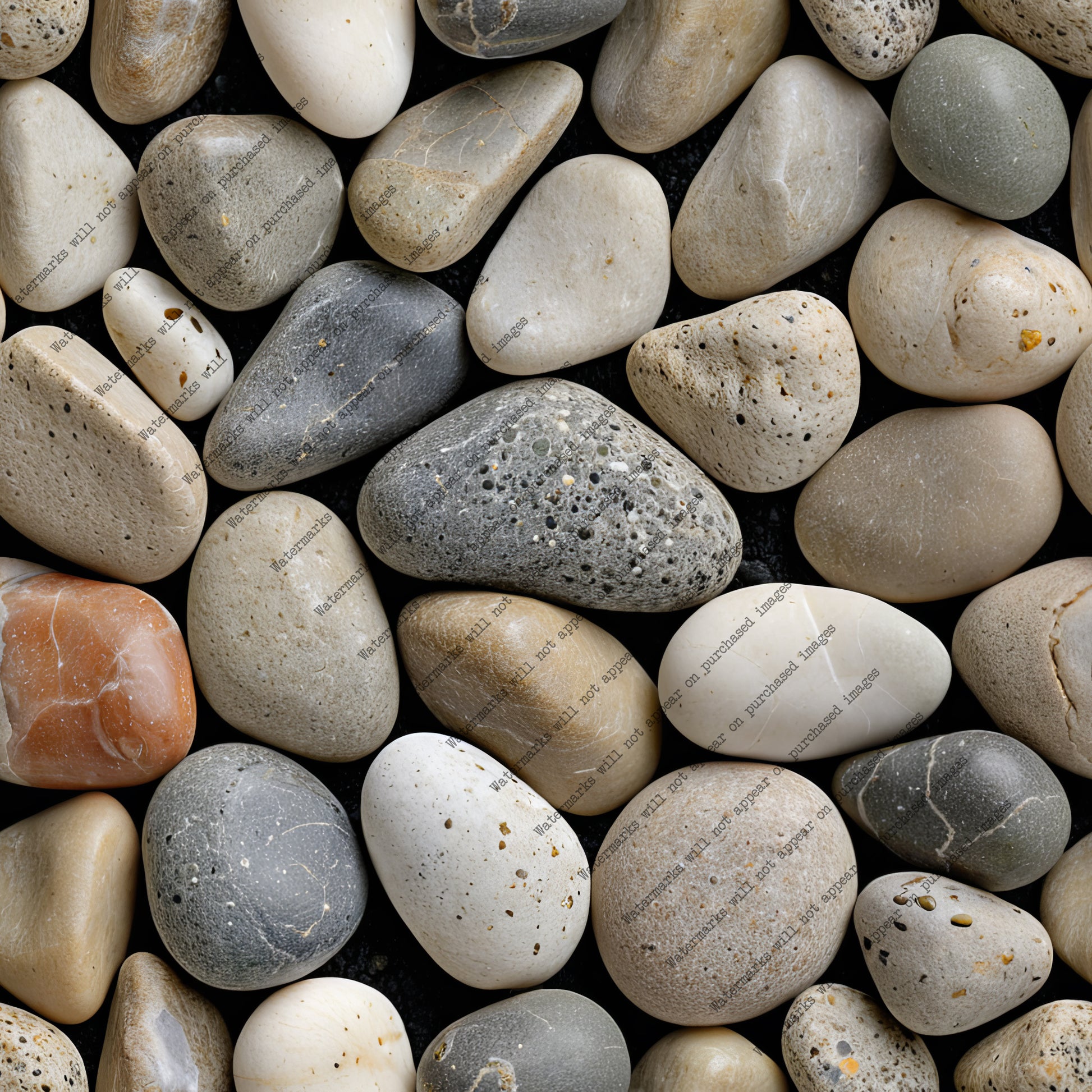 River Pebble pack, seamless pattern / tiles / texture 2048*2048 pixels, 300dpi, PNG 10 images - ArtRemade