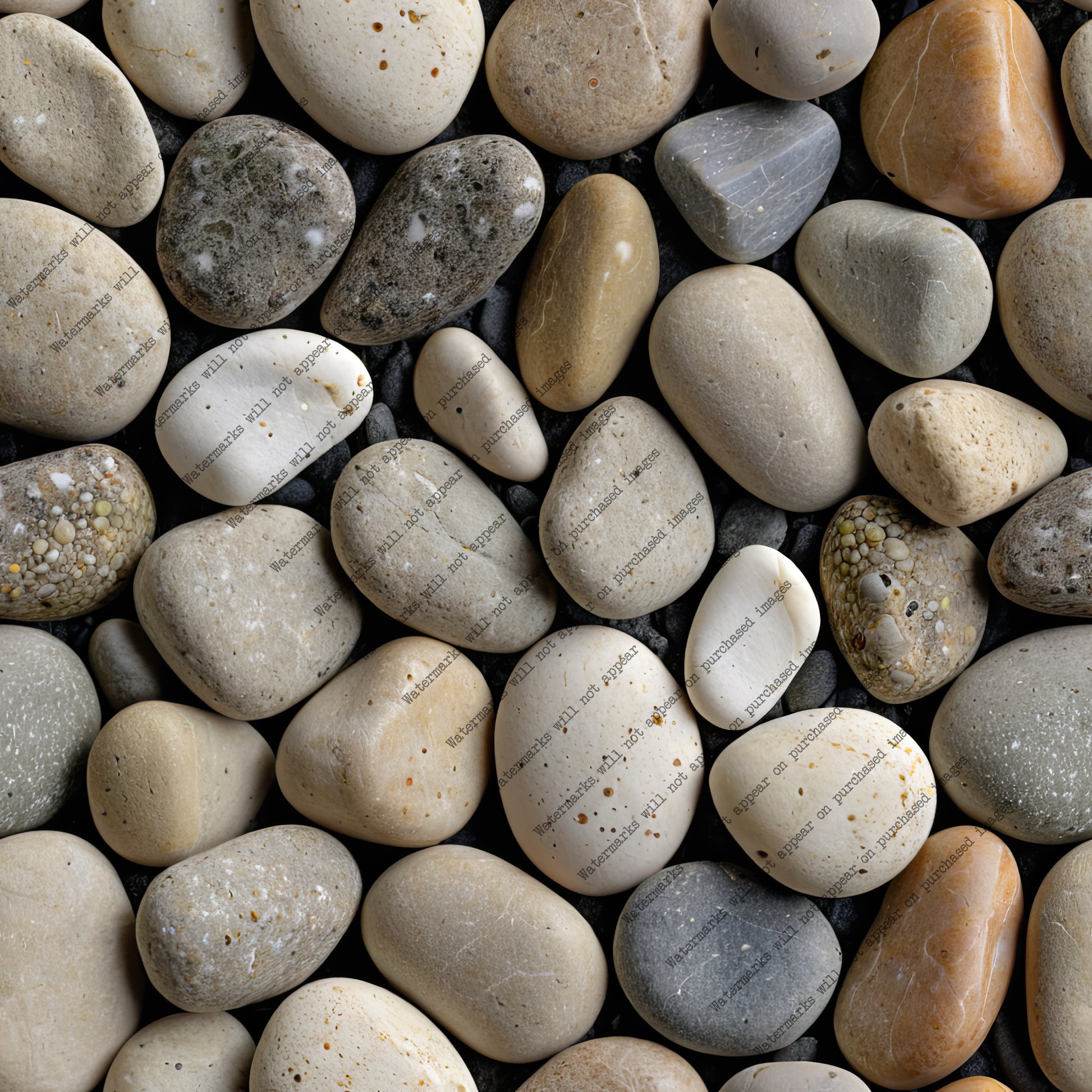River Pebble pack, seamless pattern / tiles / texture 2048*2048 pixels, 300dpi, PNG 10 images - ArtRemade