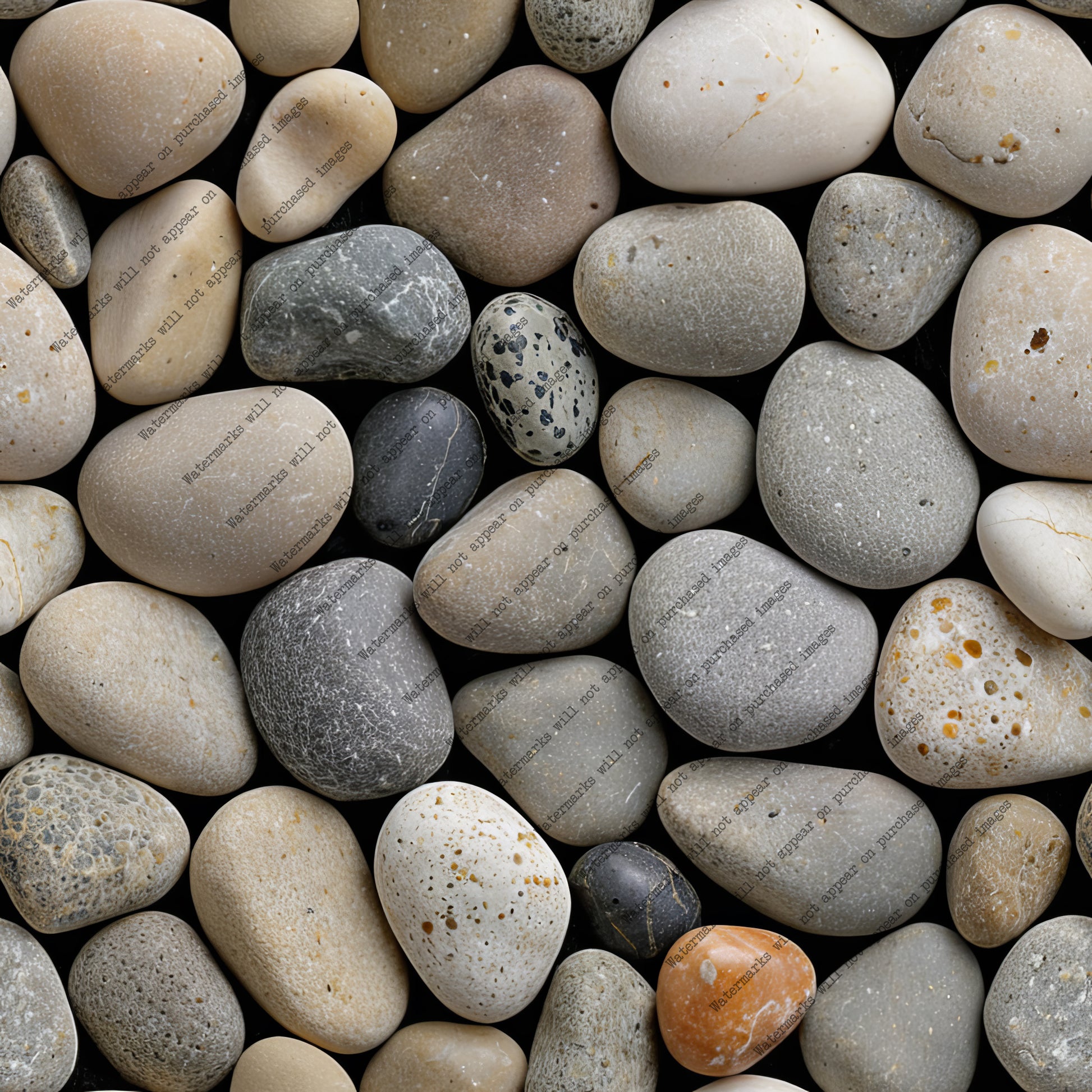 River Pebble pack, seamless pattern / tiles / texture 2048*2048 pixels, 300dpi, PNG 10 images - ArtRemade