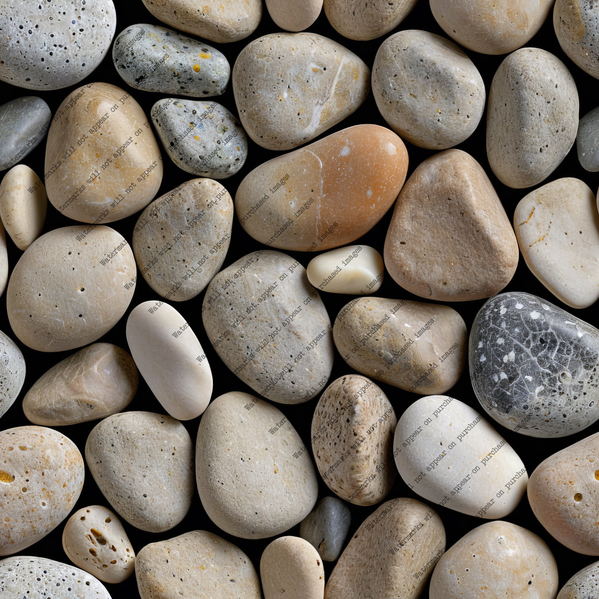 River Pebble pack, seamless pattern / tiles / texture 2048*2048 pixels, 300dpi, PNG 10 images - ArtRemade