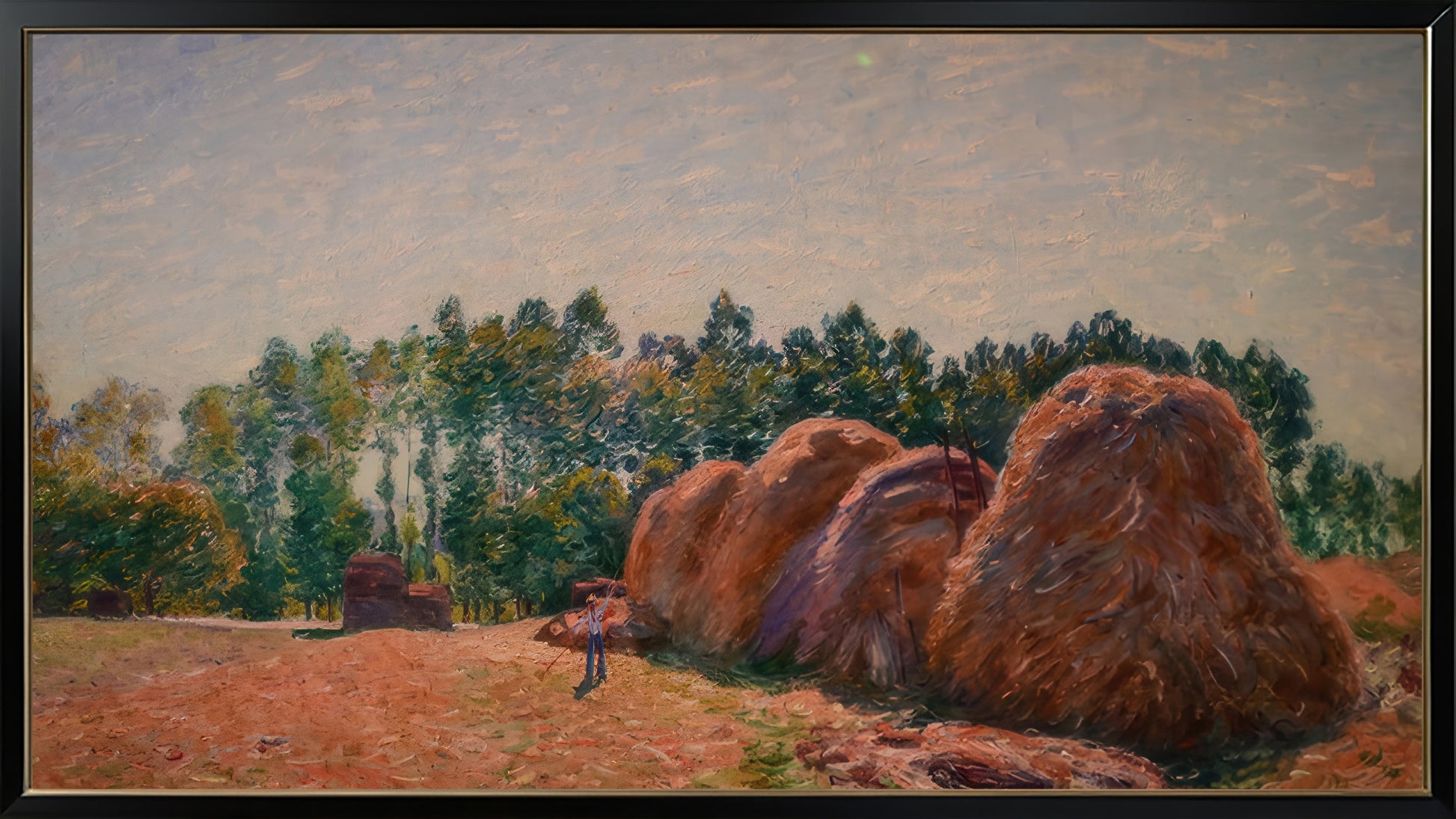 Morning Calm – Dewy fields and early sunrises 16:9 Tv Art, set of 4 framed images, Corot, Levitan, Inness, Sisley - ArtRemade