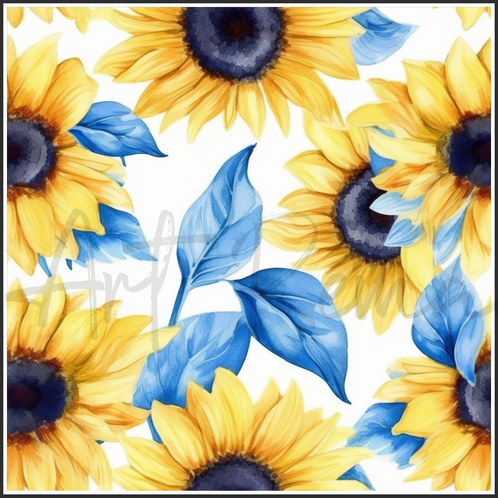 Bicolor Sunflower Art Digital Paper pack, seamless pattern / tiles, 3072 x 3072 pixels, 300dpi, JPEG, SVG, 29 images - ArtRemade