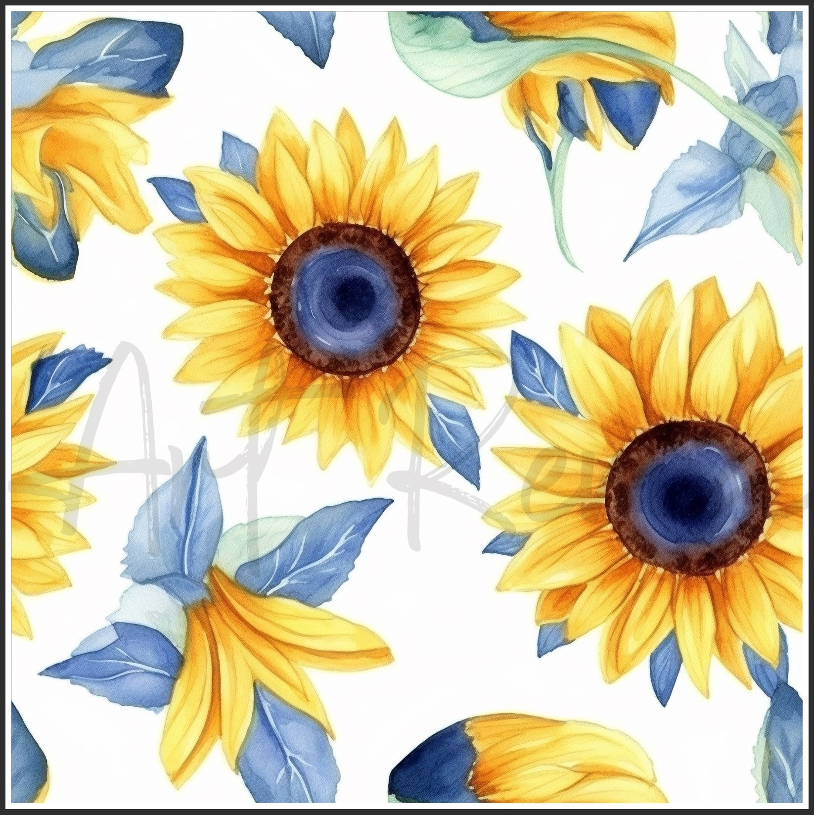 Bicolor Sunflower Art Digital Paper pack, seamless pattern / tiles, 3072 x 3072 pixels, 300dpi, JPEG, SVG, 29 images - ArtRemade