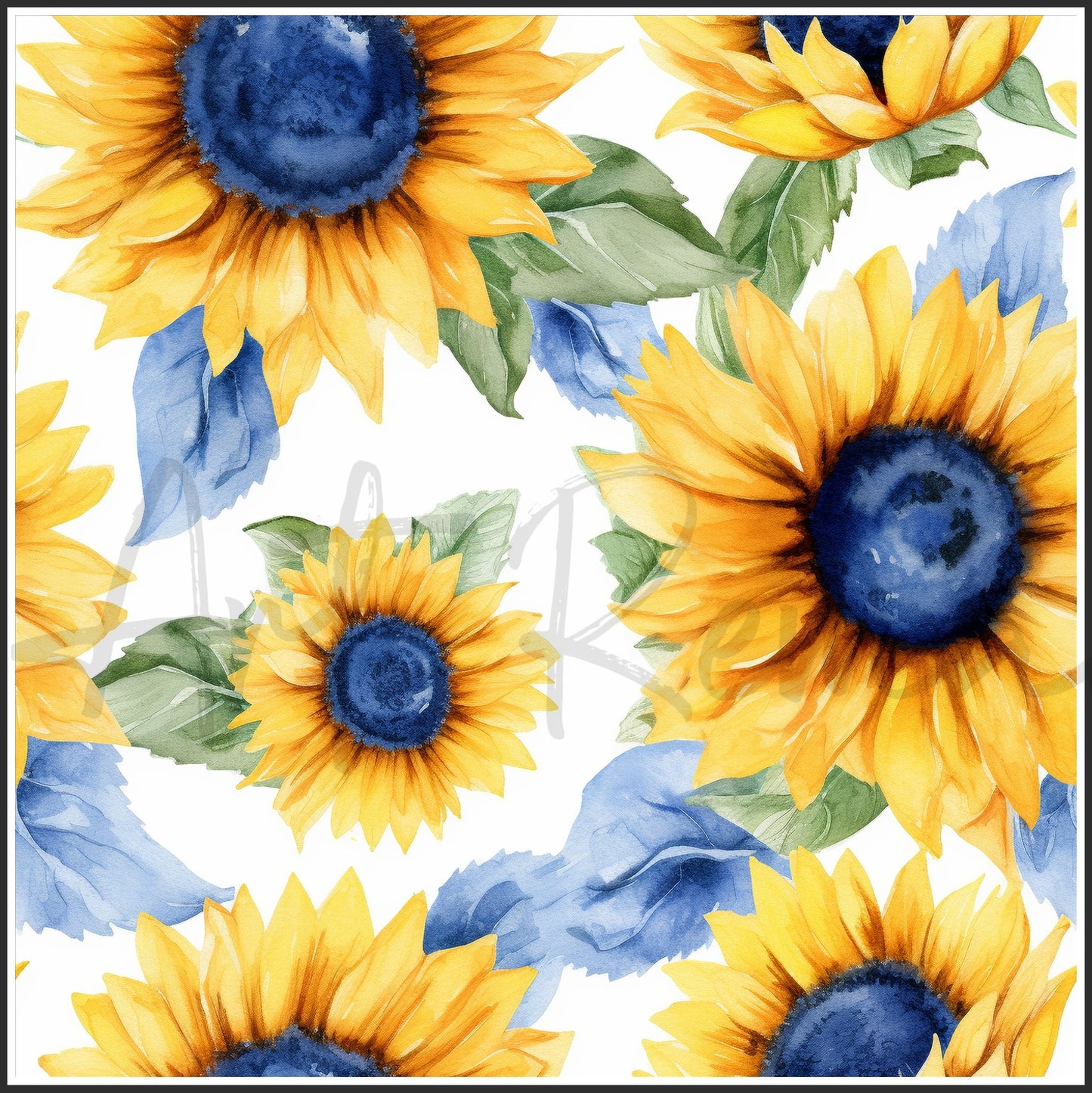 Bicolor Sunflower Art Digital Paper pack, seamless pattern / tiles, 3072 x 3072 pixels, 300dpi, JPEG, SVG, 29 images - ArtRemade