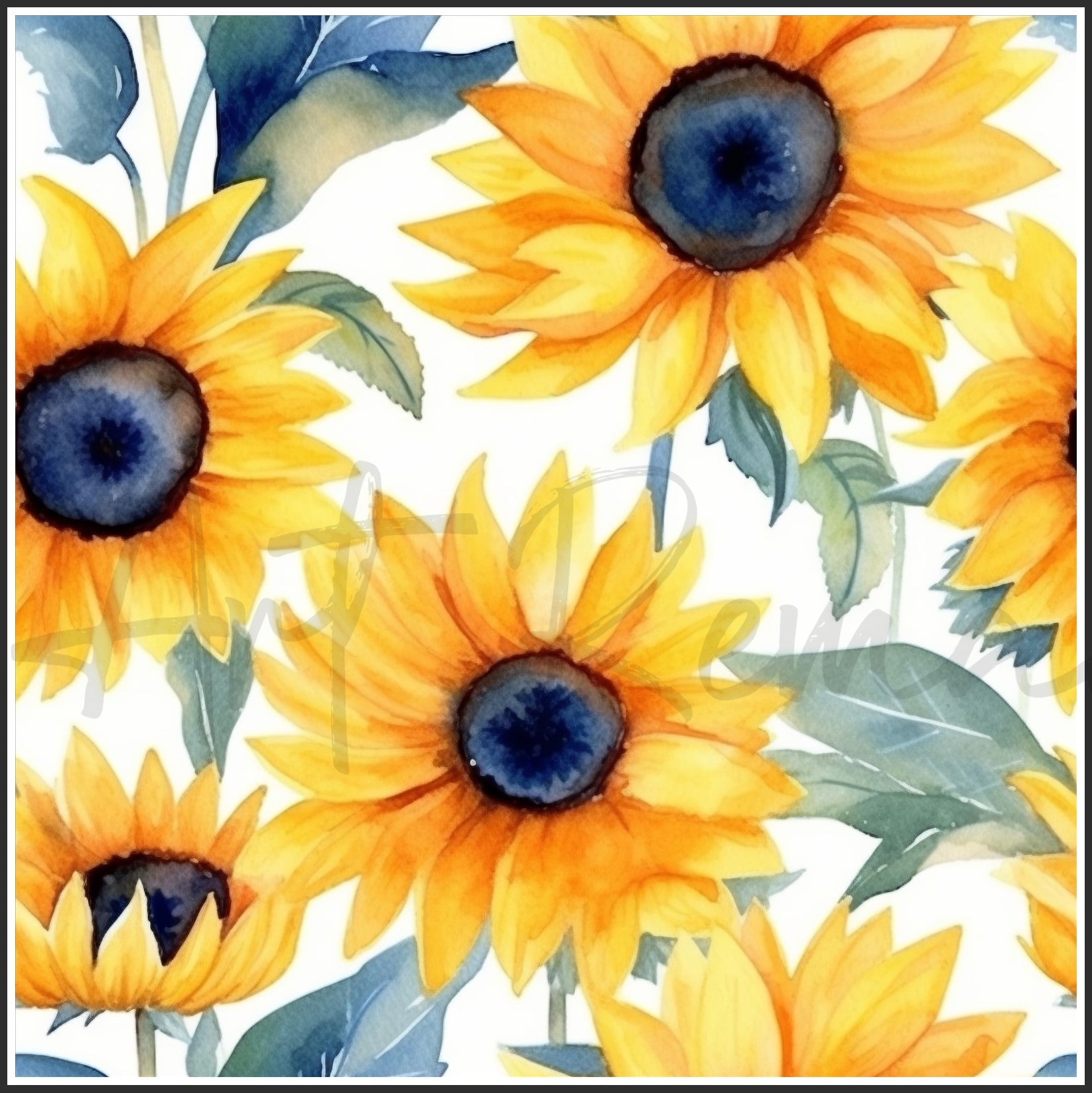 Bicolor Sunflower Art Digital Paper pack, seamless pattern / tiles, 3072 x 3072 pixels, 300dpi, JPEG, SVG, 29 images - ArtRemade