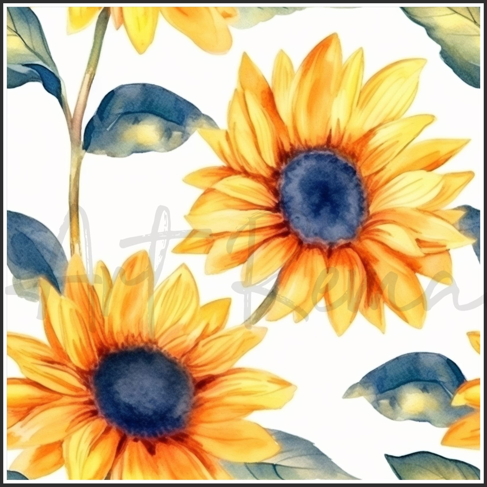 Bicolor Sunflower Art Digital Paper pack, seamless pattern / tiles, 3072 x 3072 pixels, 300dpi, JPEG, SVG, 29 images - ArtRemade