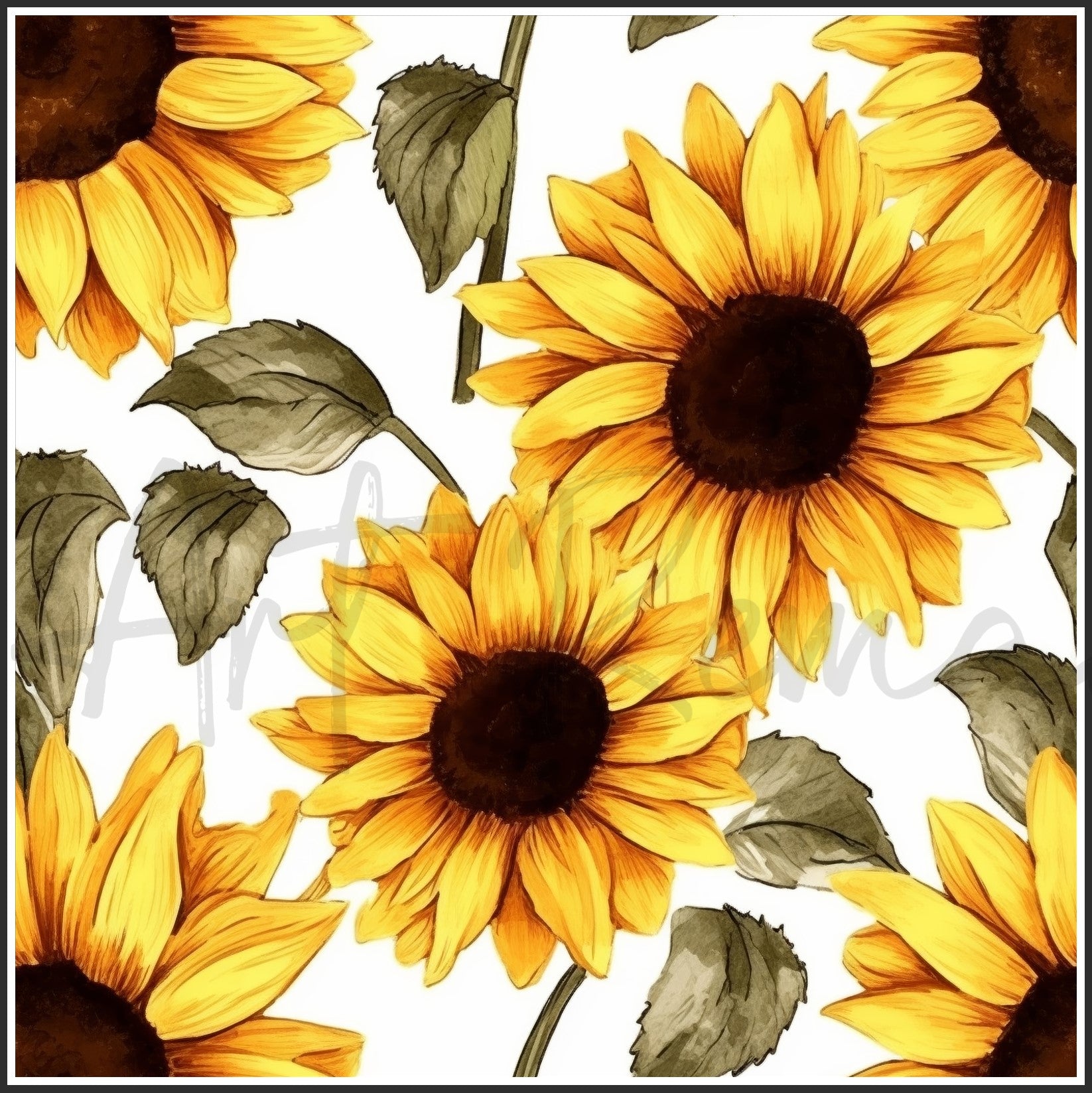Bicolor Sunflower Art Digital Paper pack, seamless pattern / tiles, 3072 x 3072 pixels, 300dpi, JPEG, SVG, 29 images - ArtRemade