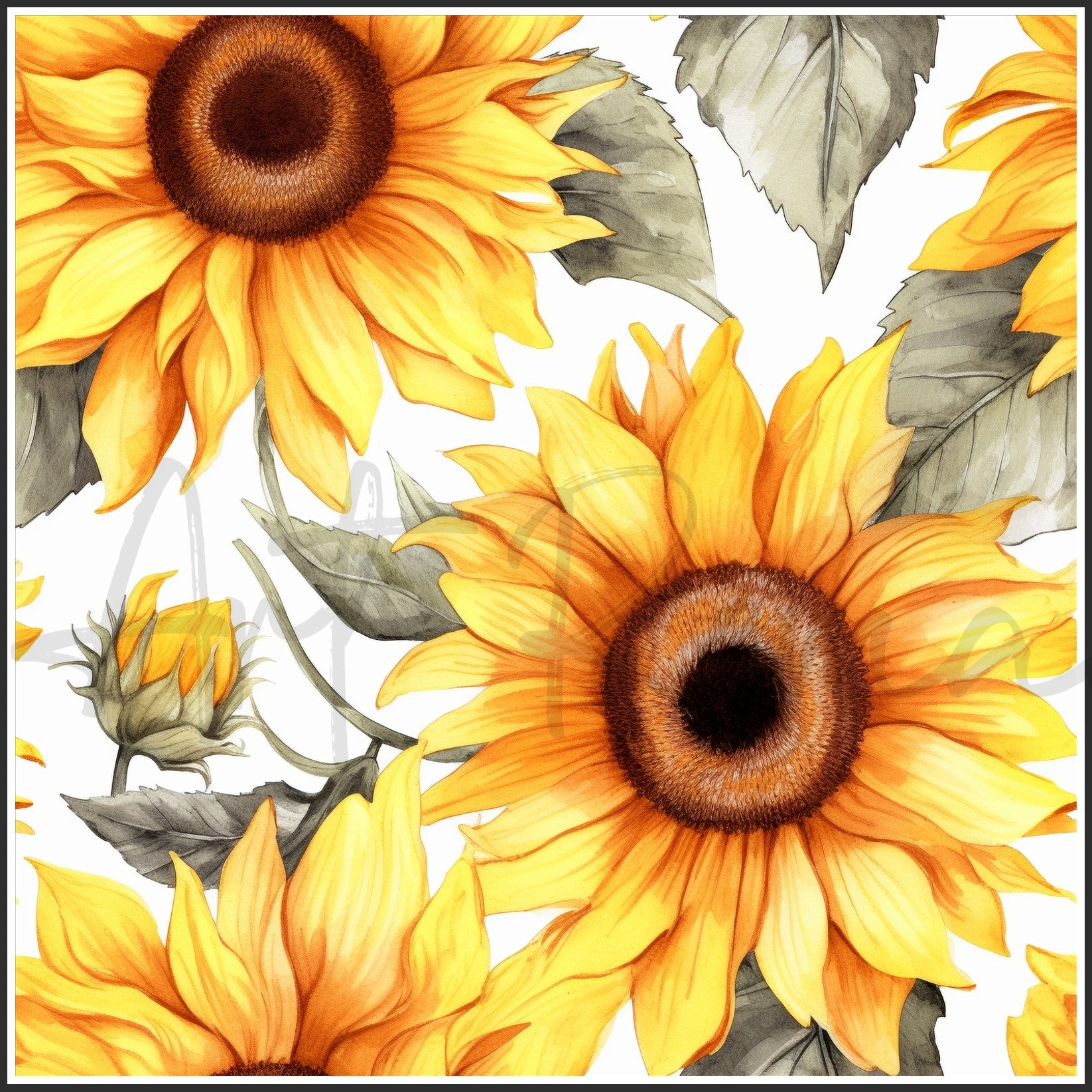 Bicolor Sunflower Art Digital Paper pack, seamless pattern / tiles, 3072 x 3072 pixels, 300dpi, JPEG, SVG, 29 images - ArtRemade