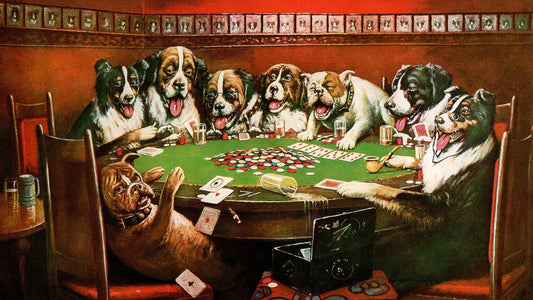 Coolidge 16:9 Tv Art, Dogs playing Poker, set of 5 images - ArtRemade