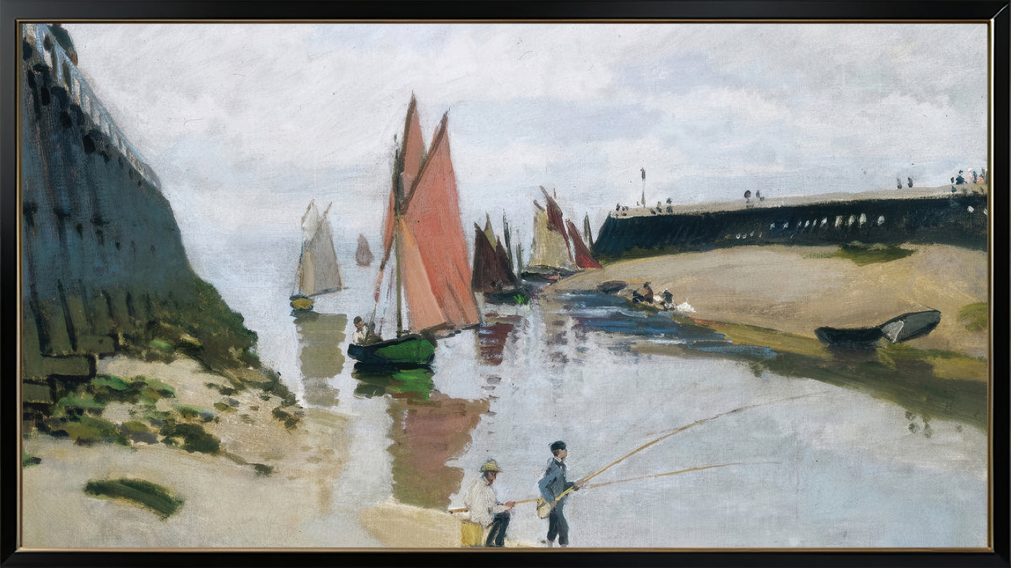 Claude Monet 16:9 Tv Art, set of 5 framed images - ArtRemade