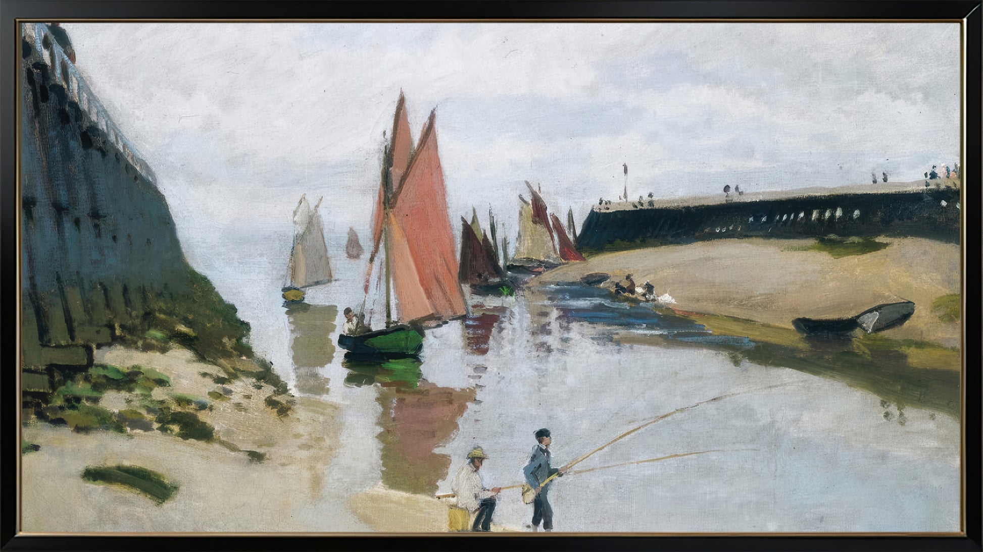 Claude Monet 16:9 Tv Art, set of 5 framed images - ArtRemade