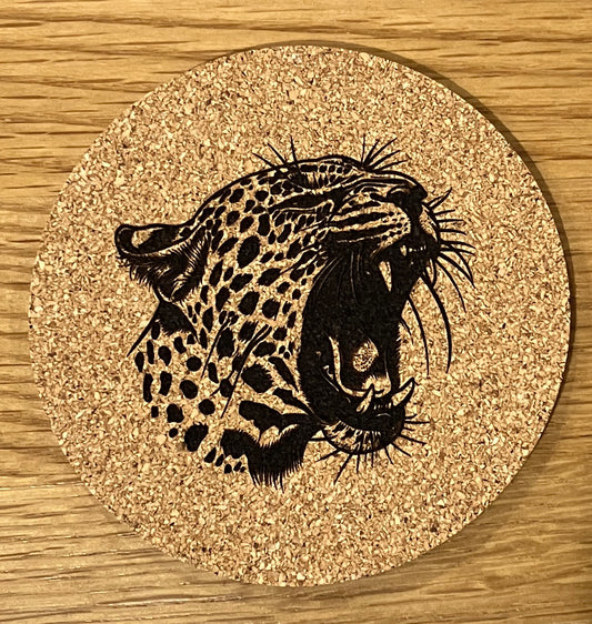 Cork Coaster 90mm Round that can be laser engraved with any message, any image, great gift for her, weddings etc