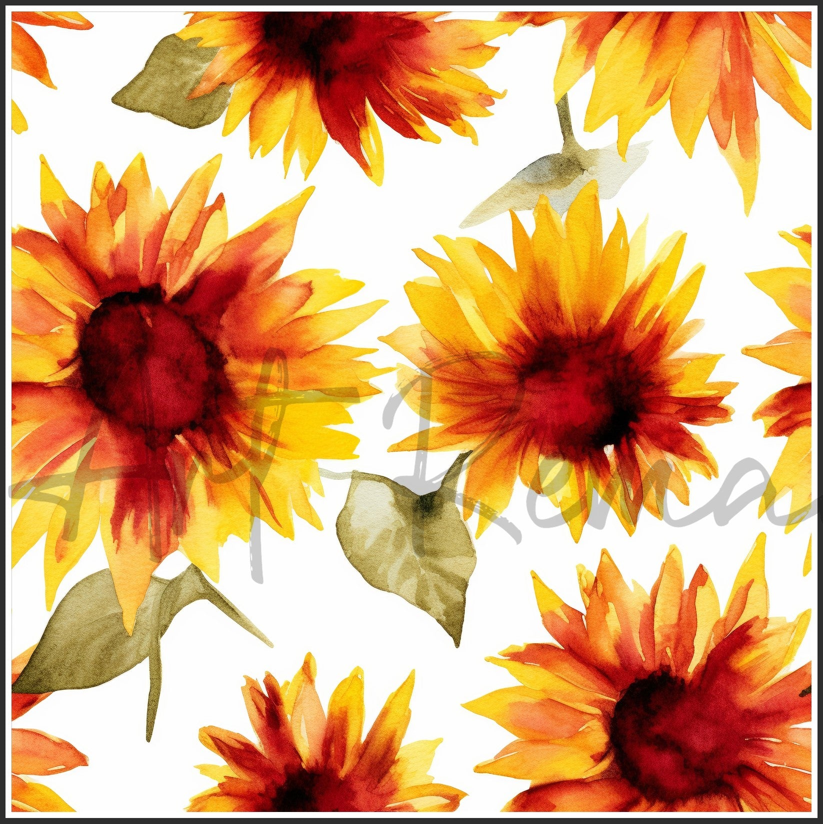 Moulin Rouge Red Sunflower Art Digital Paper pack, seamless pattern / tiles, 3072 x 3072 pixels, 300dpi, JPEG, SVG, 46 images - ArtRemade