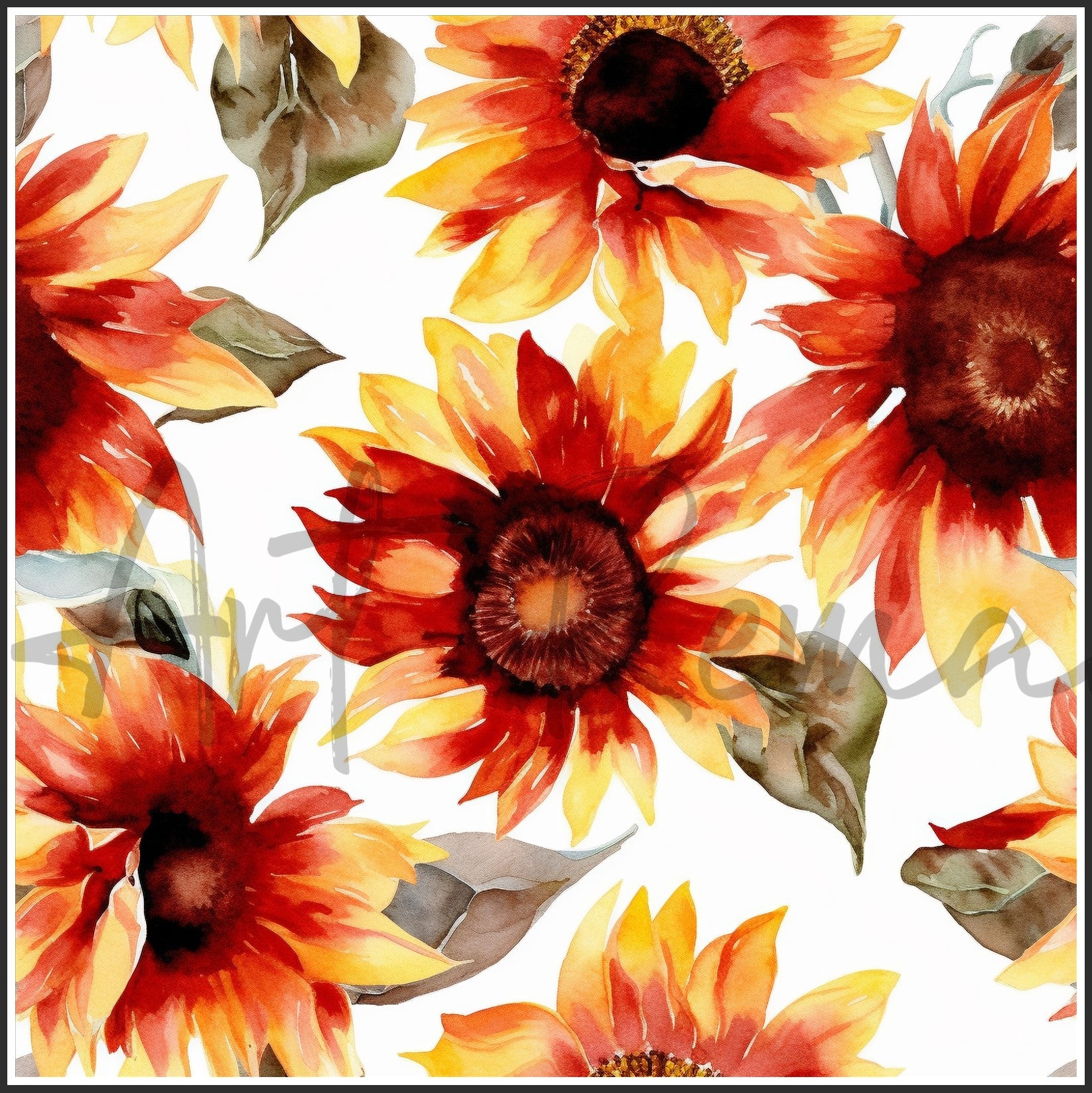 Moulin Rouge Red Sunflower Art Digital Paper pack, seamless pattern / tiles, 3072 x 3072 pixels, 300dpi, JPEG, SVG, 46 images - ArtRemade