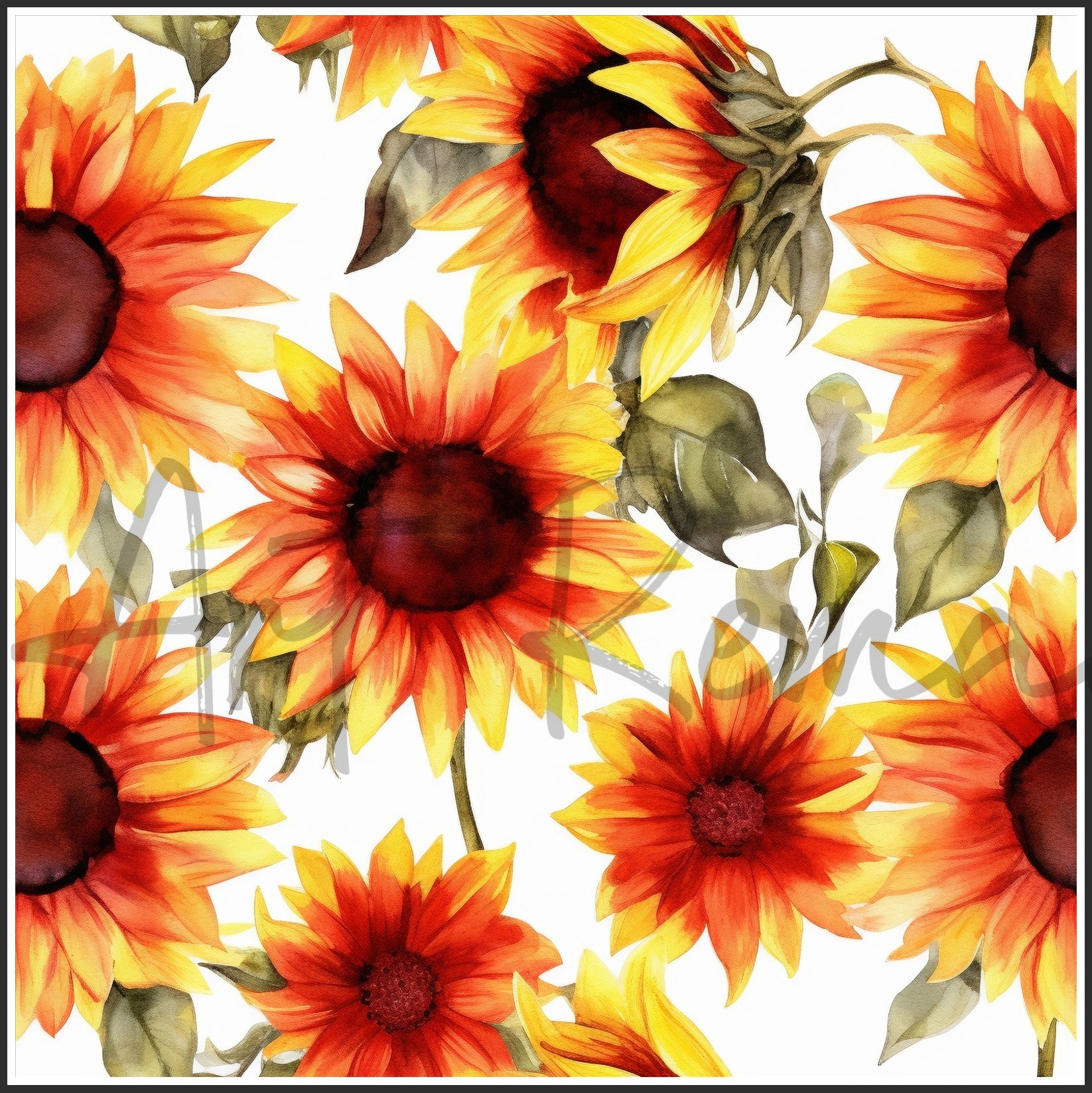 Moulin Rouge Red Sunflower Art Digital Paper pack, seamless pattern / tiles, 3072 x 3072 pixels, 300dpi, JPEG, SVG, 46 images - ArtRemade
