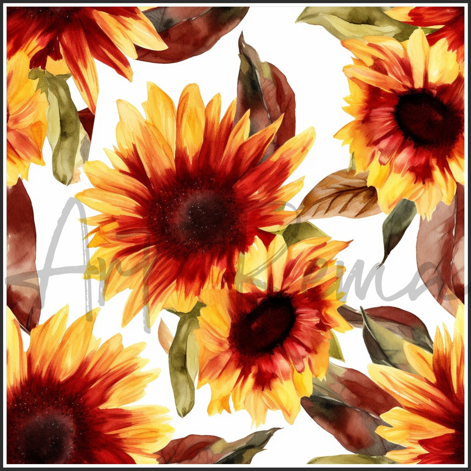 Moulin Rouge Red Sunflower Art Digital Paper pack, seamless pattern / tiles, 3072 x 3072 pixels, 300dpi, JPEG, SVG, 46 images - ArtRemade