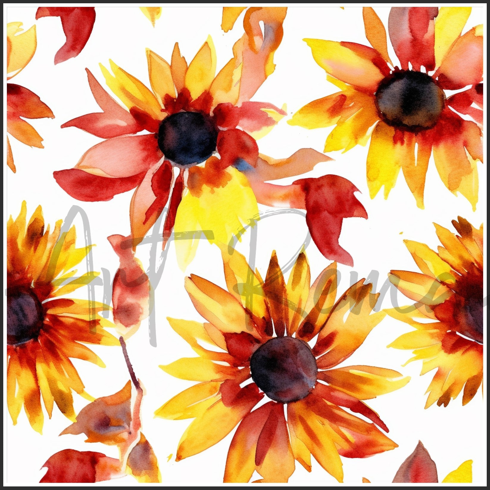 Moulin Rouge Red Sunflower Art Digital Paper pack, seamless pattern / tiles, 3072 x 3072 pixels, 300dpi, JPEG, SVG, 46 images - ArtRemade