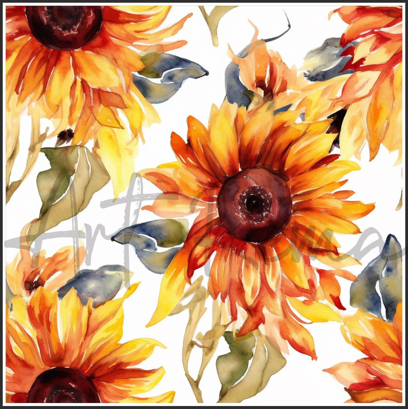 Moulin Rouge Red Sunflower Art Digital Paper pack, seamless pattern / tiles, 3072 x 3072 pixels, 300dpi, JPEG, SVG, 46 images - ArtRemade