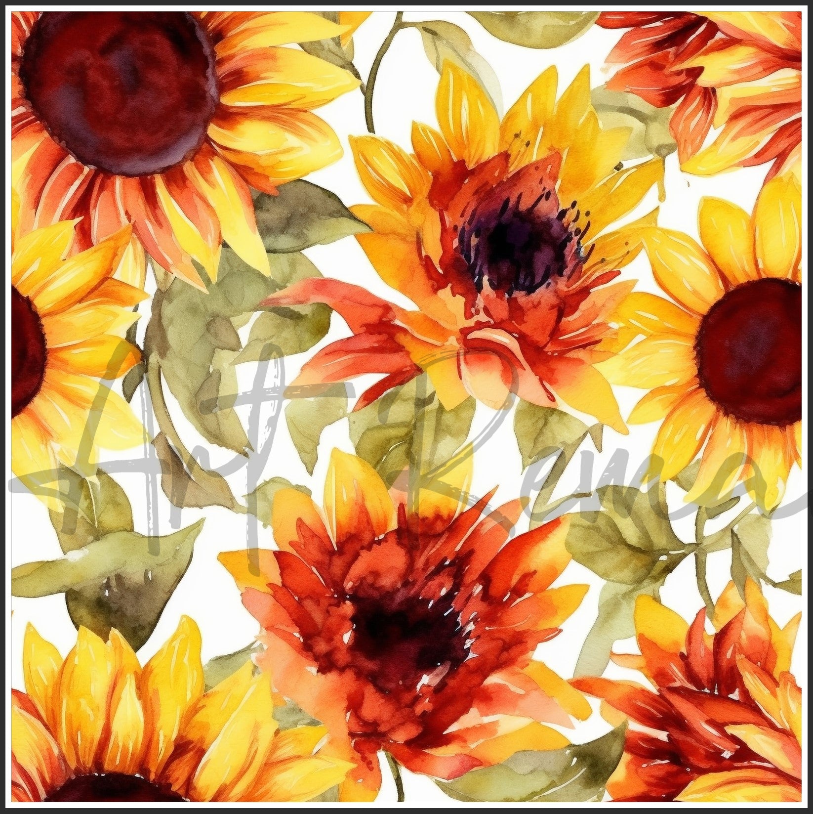 Moulin Rouge Red Sunflower Art Digital Paper pack, seamless pattern / tiles, 3072 x 3072 pixels, 300dpi, JPEG, SVG, 46 images - ArtRemade