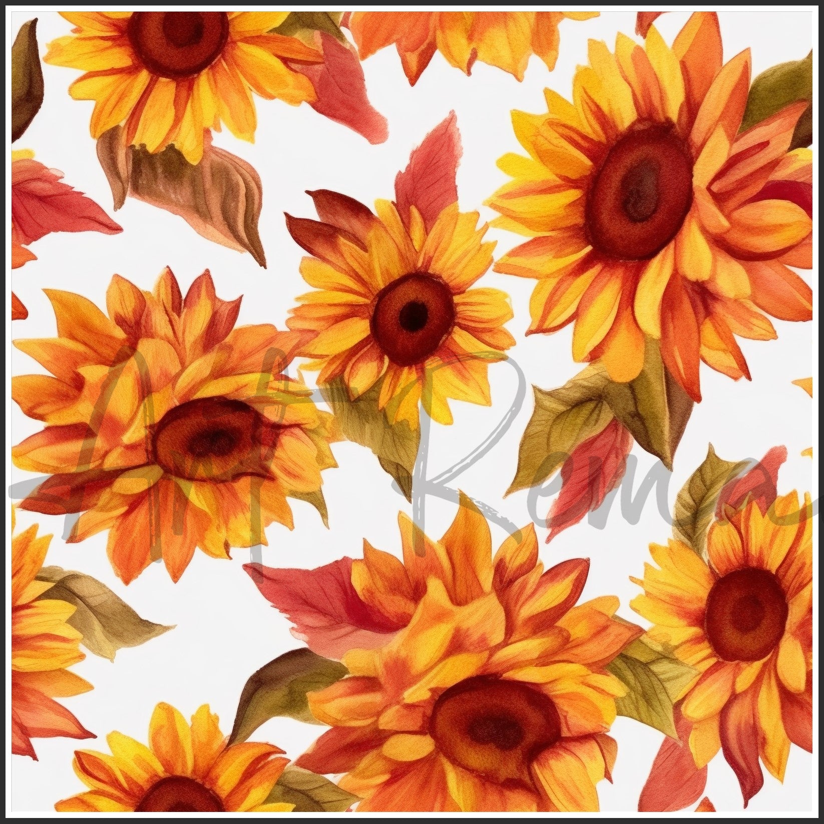 Moulin Rouge Red Sunflower Art Digital Paper pack, seamless pattern / tiles, 3072 x 3072 pixels, 300dpi, JPEG, SVG, 46 images - ArtRemade