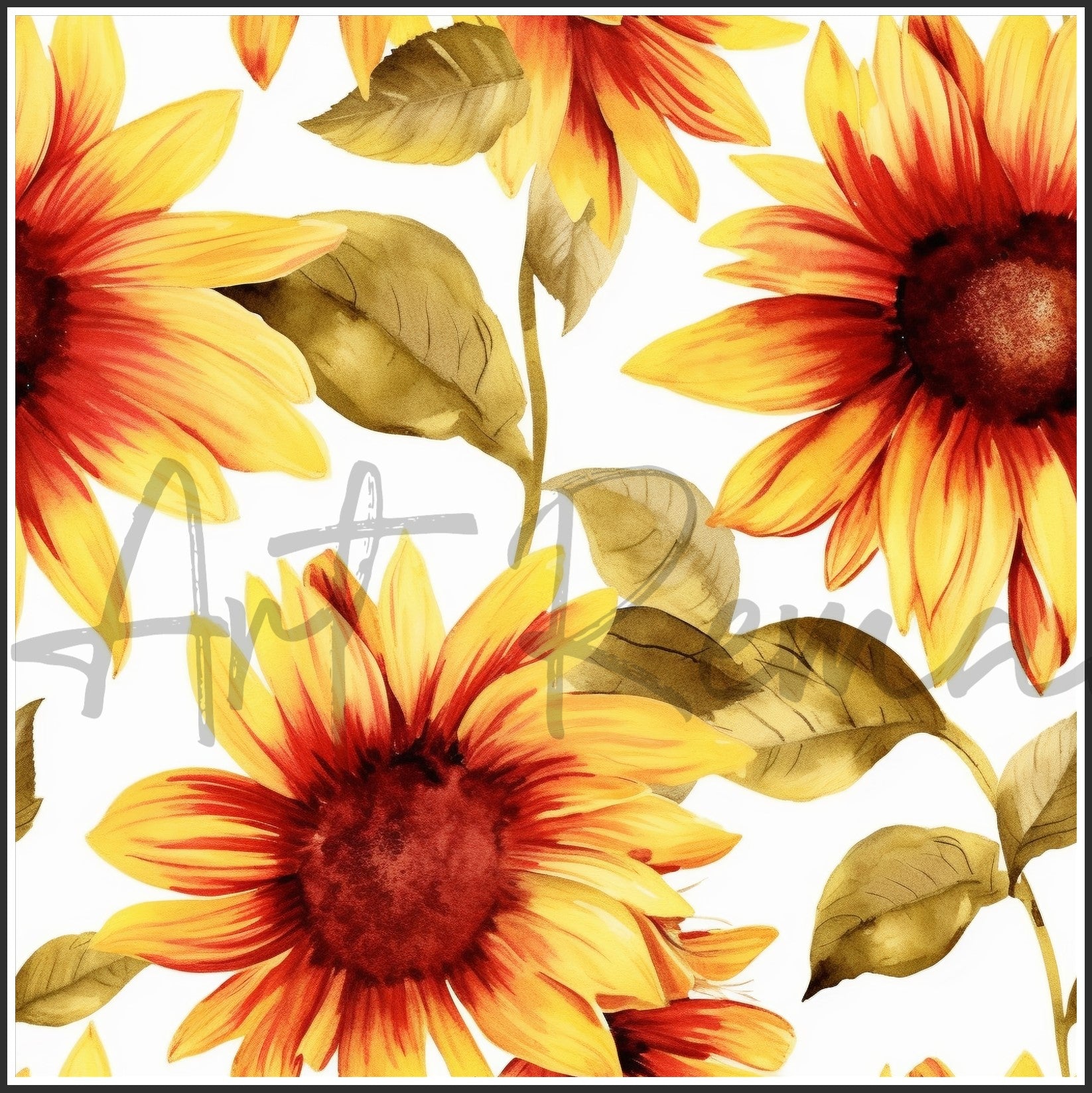 Moulin Rouge Red Sunflower Art Digital Paper pack, seamless pattern / tiles, 3072 x 3072 pixels, 300dpi, JPEG, SVG, 46 images - ArtRemade