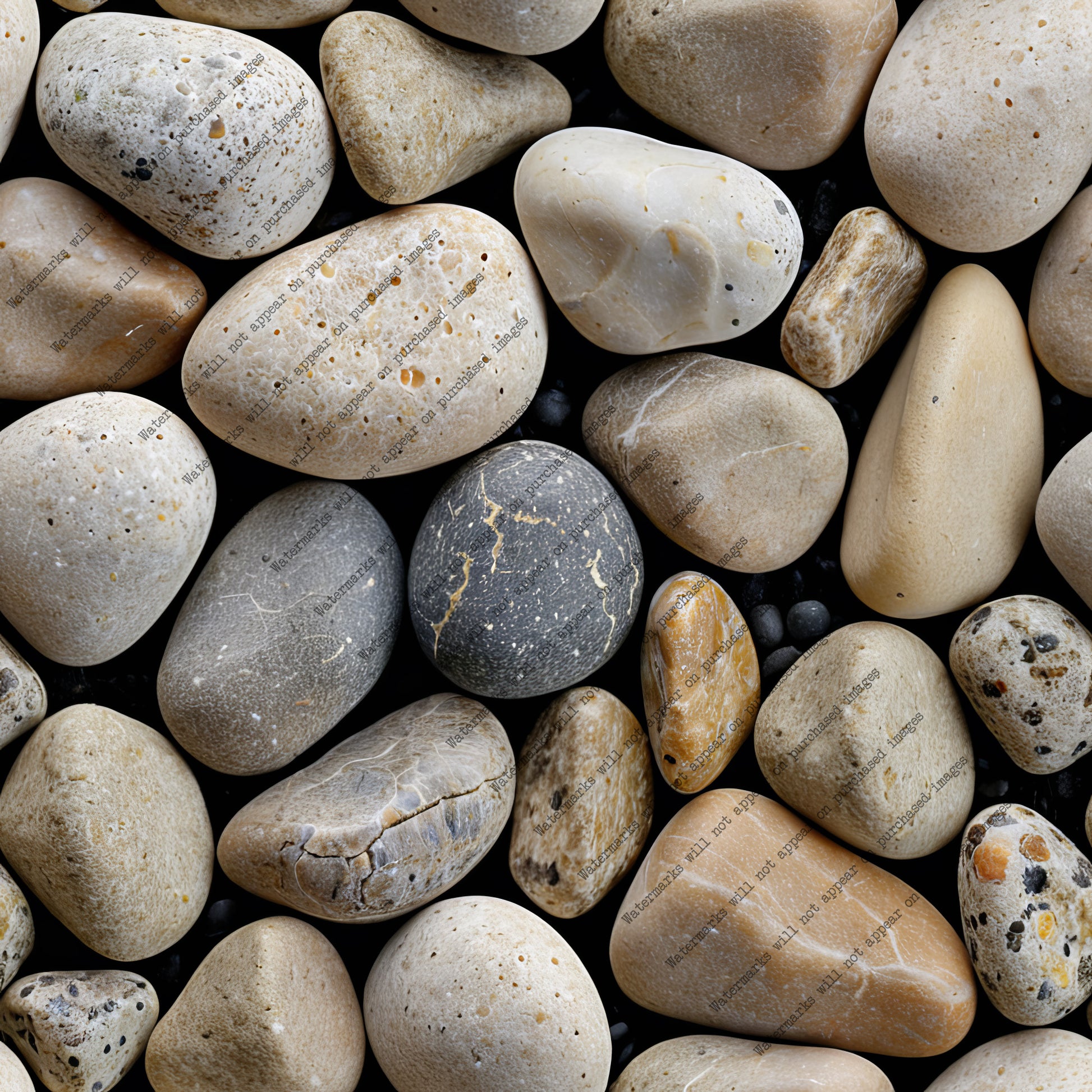 River Pebble pack, seamless pattern / tiles / texture 2048*2048 pixels, 300dpi, PNG 10 images - ArtRemade