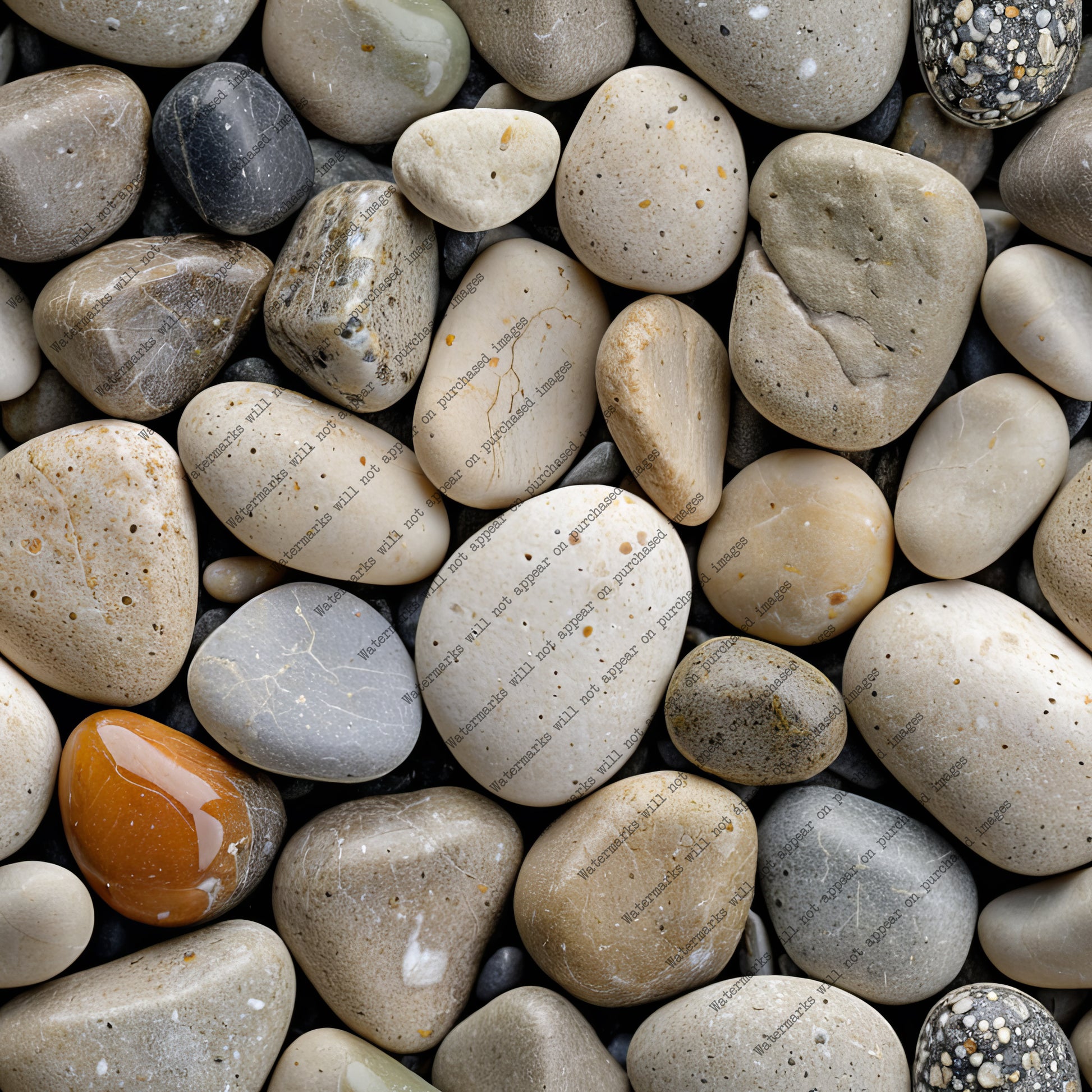 River Pebble pack, seamless pattern / tiles / texture 2048*2048 pixels, 300dpi, PNG 10 images - ArtRemade
