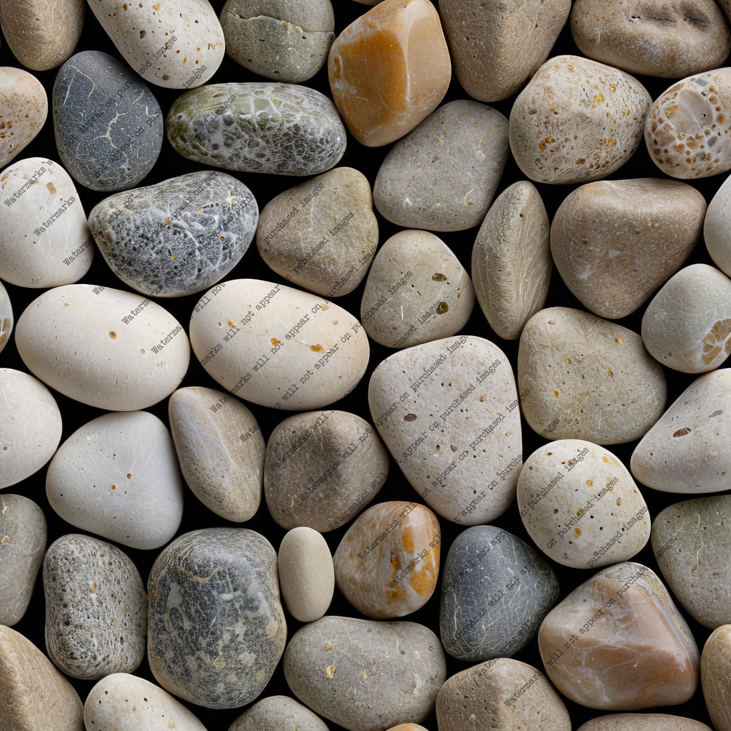River Pebble pack, seamless pattern / tiles / texture 2048*2048 pixels, 300dpi, PNG 10 images - ArtRemade