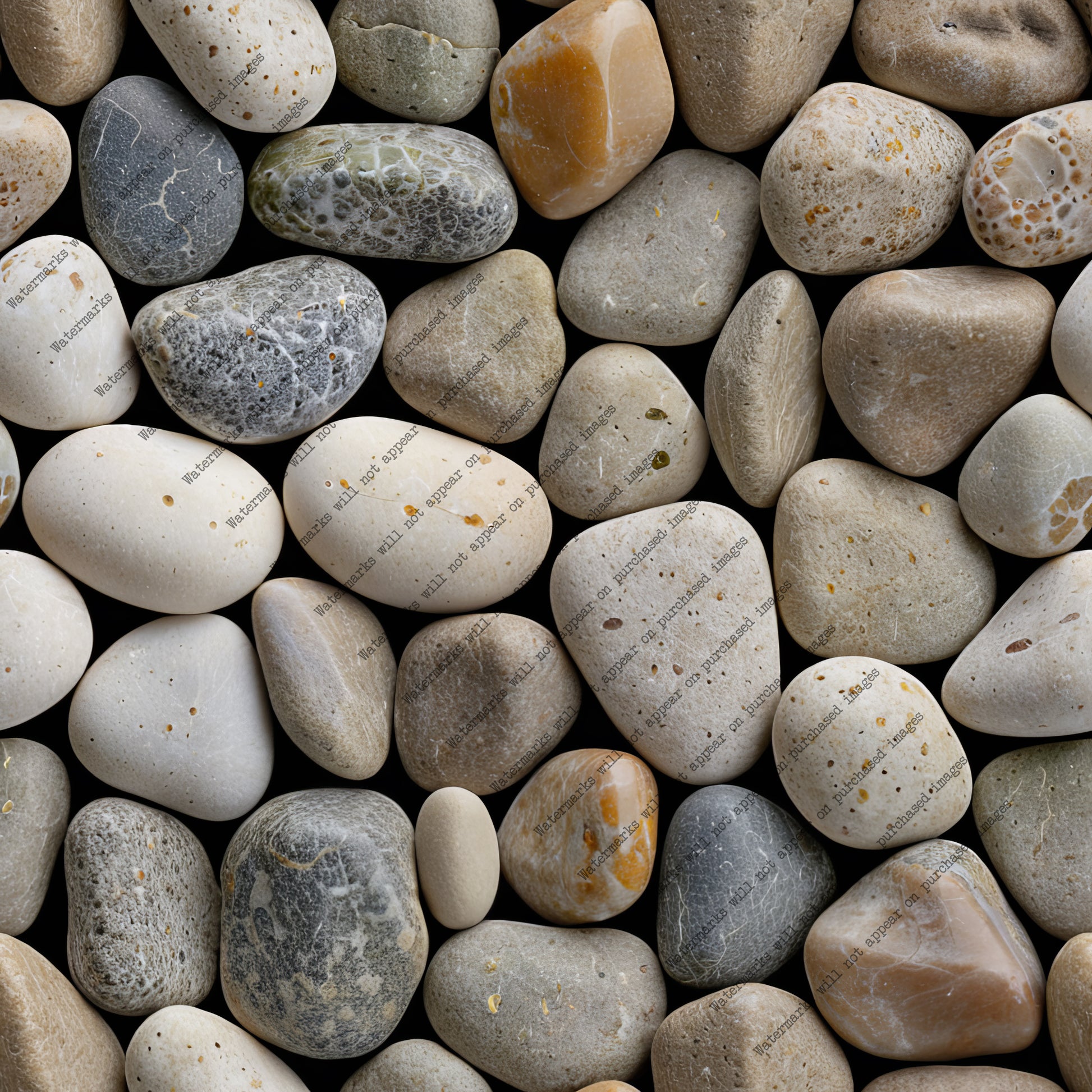 River Pebble pack, seamless pattern / tiles / texture 2048*2048 pixels, 300dpi, PNG 10 images - ArtRemade