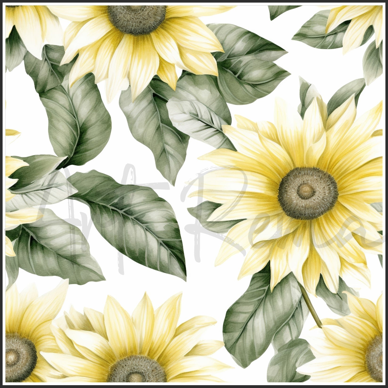 Italian White Sunflower Art Digital Paper pack, seamless pattern / tiles, 3072 x 3072 pixels, 300dpi, JPEG, SVG, 23 images - ArtRemade