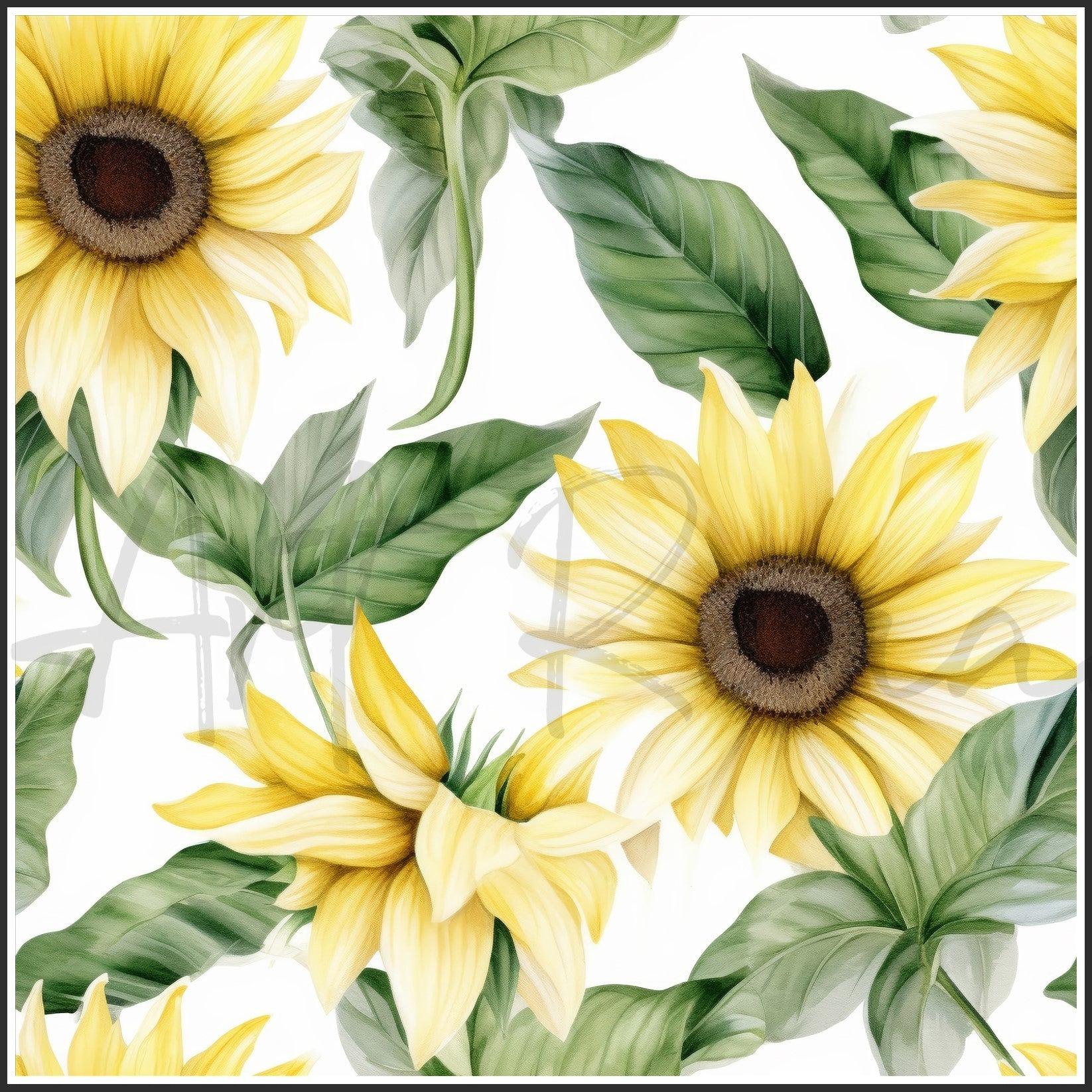 Italian White Sunflower Art Digital Paper pack, seamless pattern / tiles, 3072 x 3072 pixels, 300dpi, JPEG, SVG, 23 images - ArtRemade