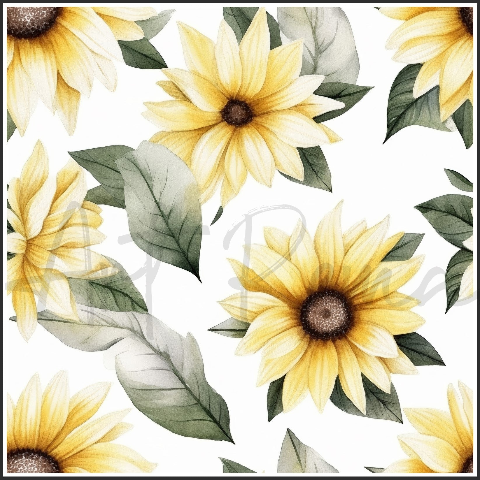 Italian White Sunflower Art Digital Paper pack, seamless pattern / tiles, 3072 x 3072 pixels, 300dpi, JPEG, SVG, 23 images - ArtRemade