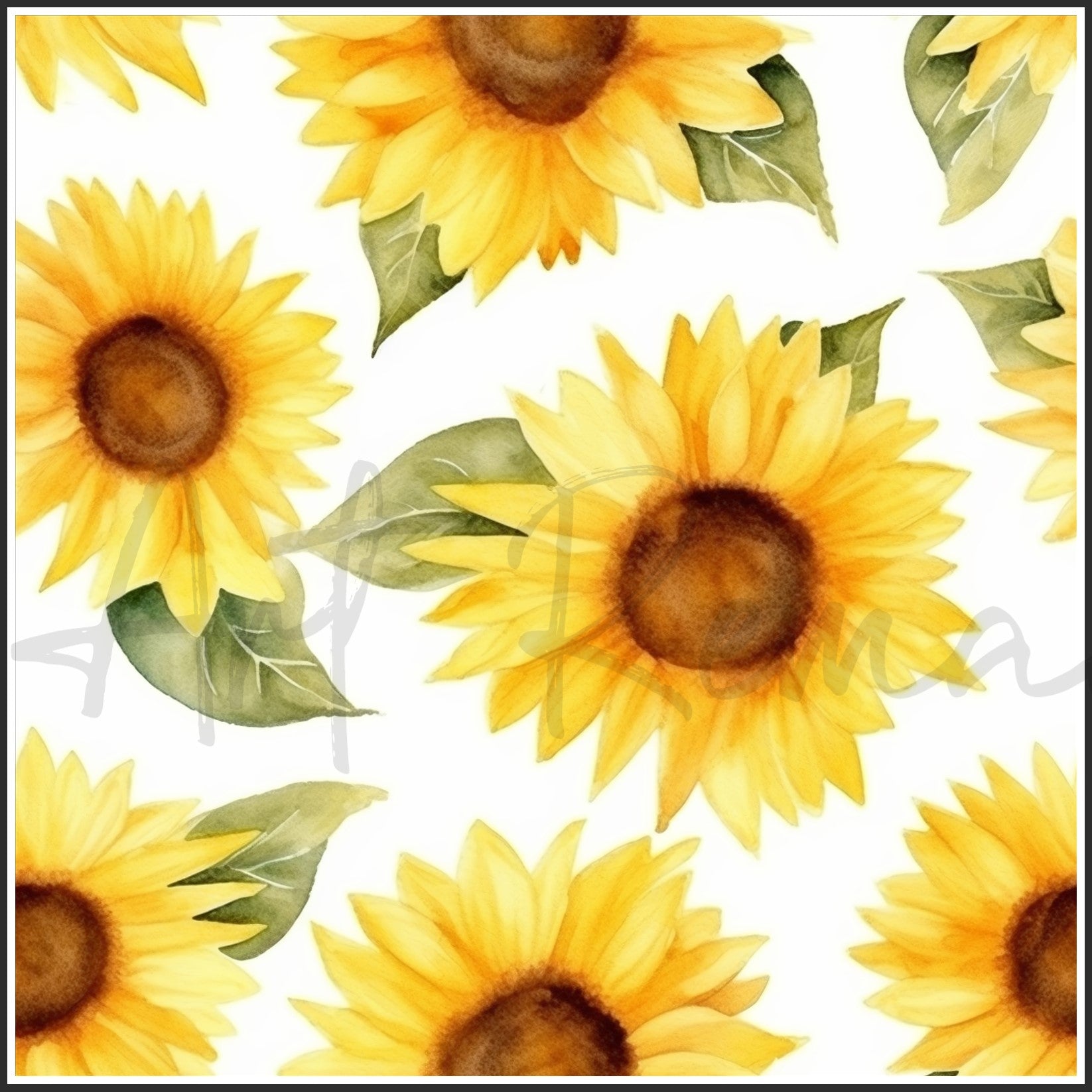 Yellow Sunflower Art Digital Paper pack, seamless pattern / tiles, 3072 x 3072 pixels, 300dpi, JPEG, SVG, 34 images - ArtRemade