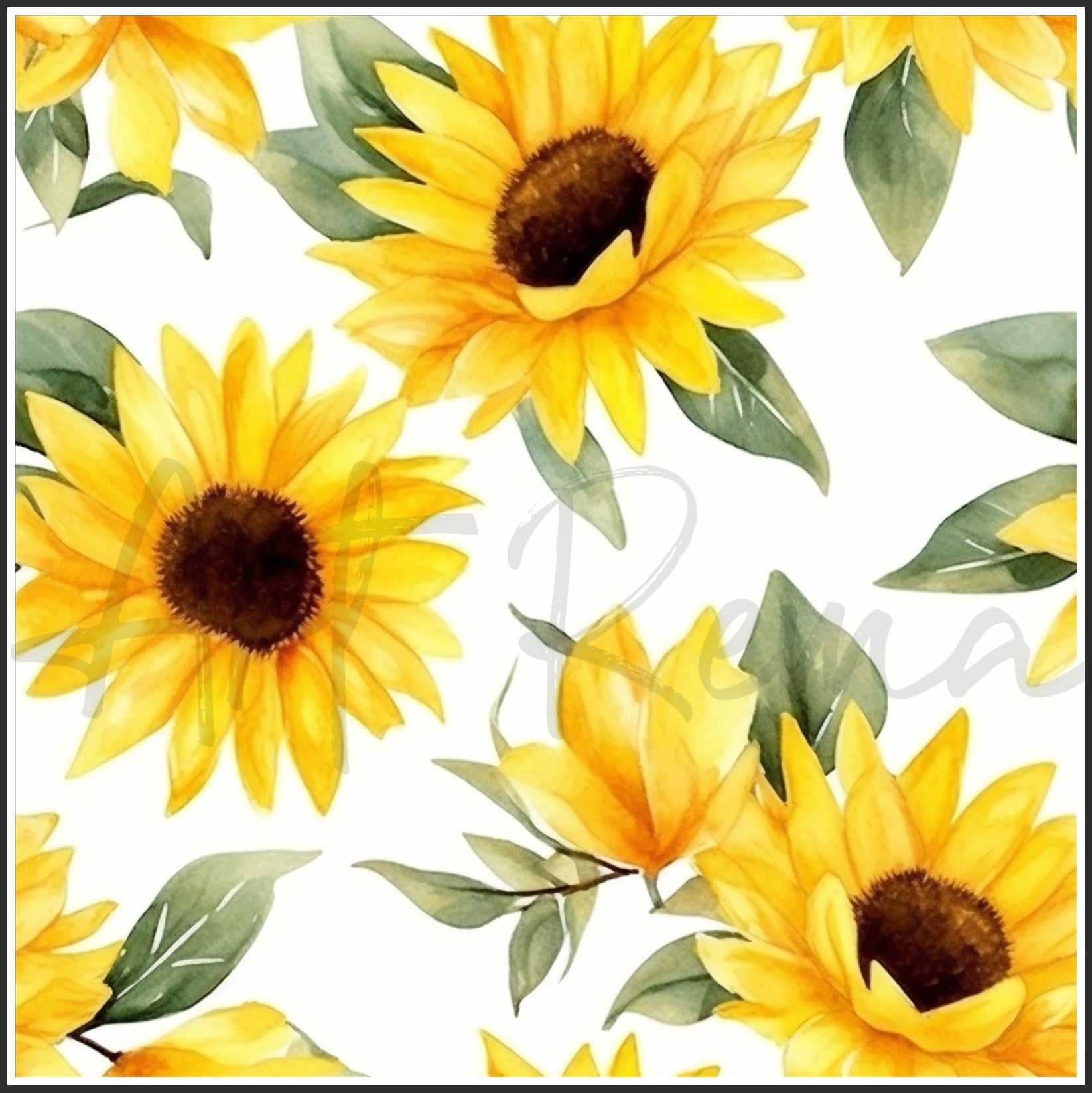 Yellow Sunflower Art Digital Paper pack, seamless pattern / tiles, 3072 x 3072 pixels, 300dpi, JPEG, SVG, 34 images - ArtRemade