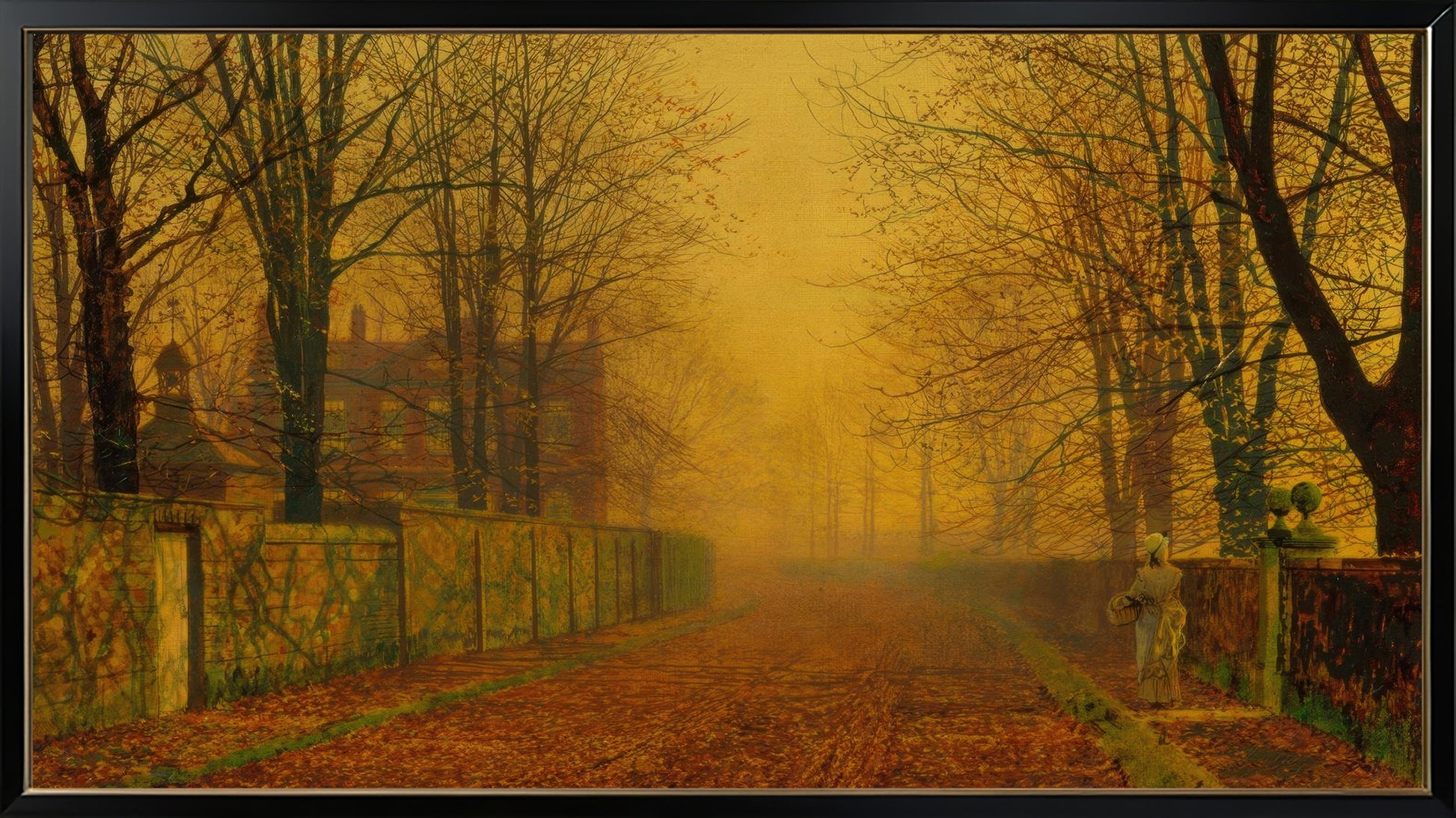 Tranquil Evenings – Soft pastels and impressionist landscapes at dusk 16:9 Tv Art, set of 4 framed images, Monet, Grimshaw, Pissarro, McNeill - ArtRemade